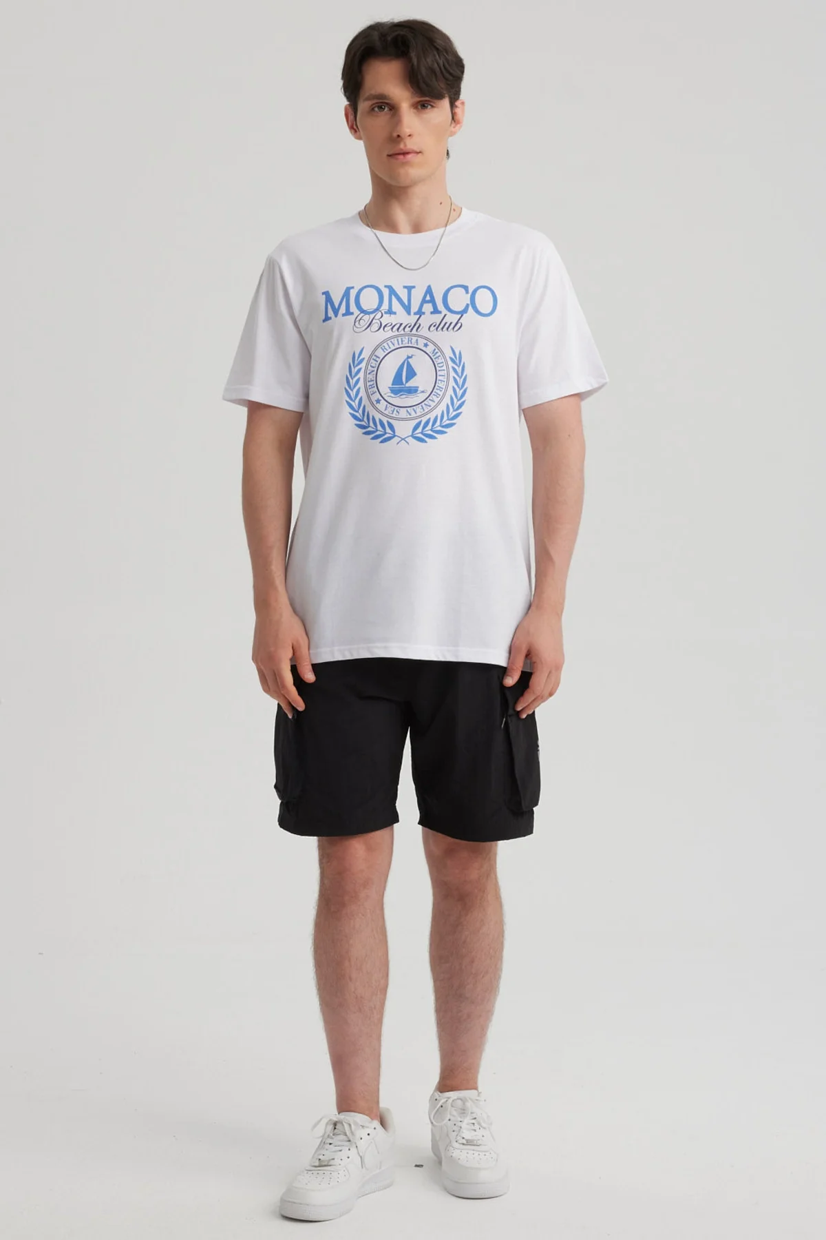 Polera Hombre Oversize Print Blanco - Image 4