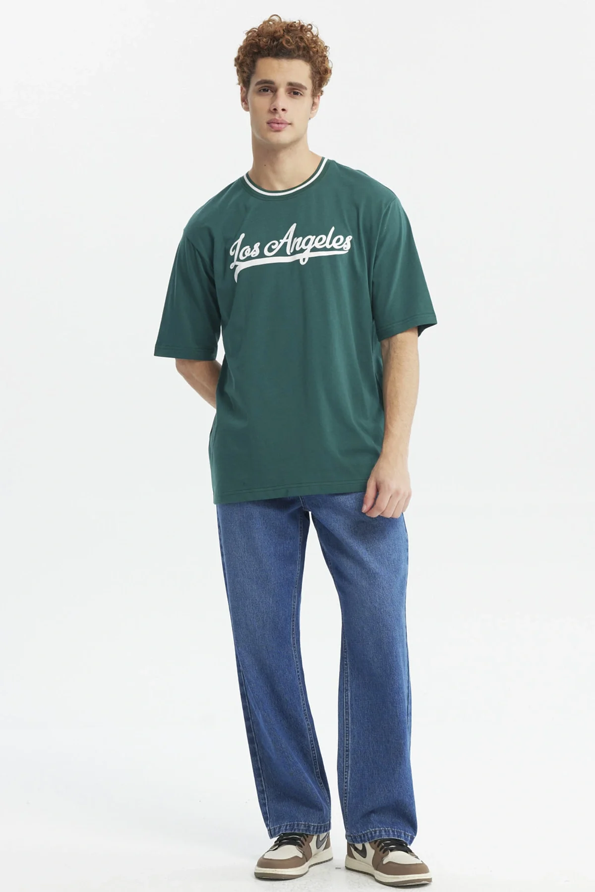 Polera Hombre Oversize Print City Verde - Image 4