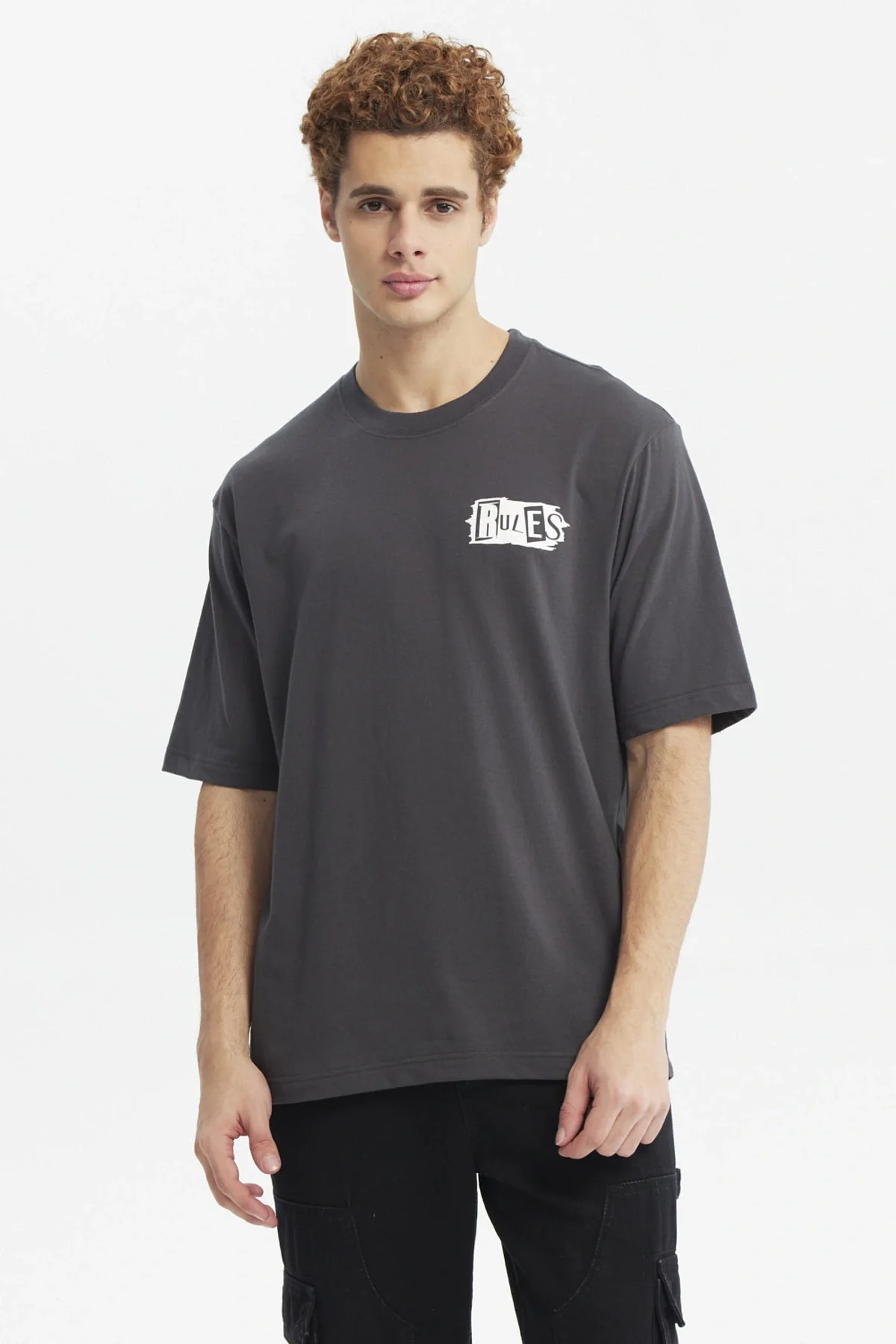 Polera Hombre Oversize Print Marengo