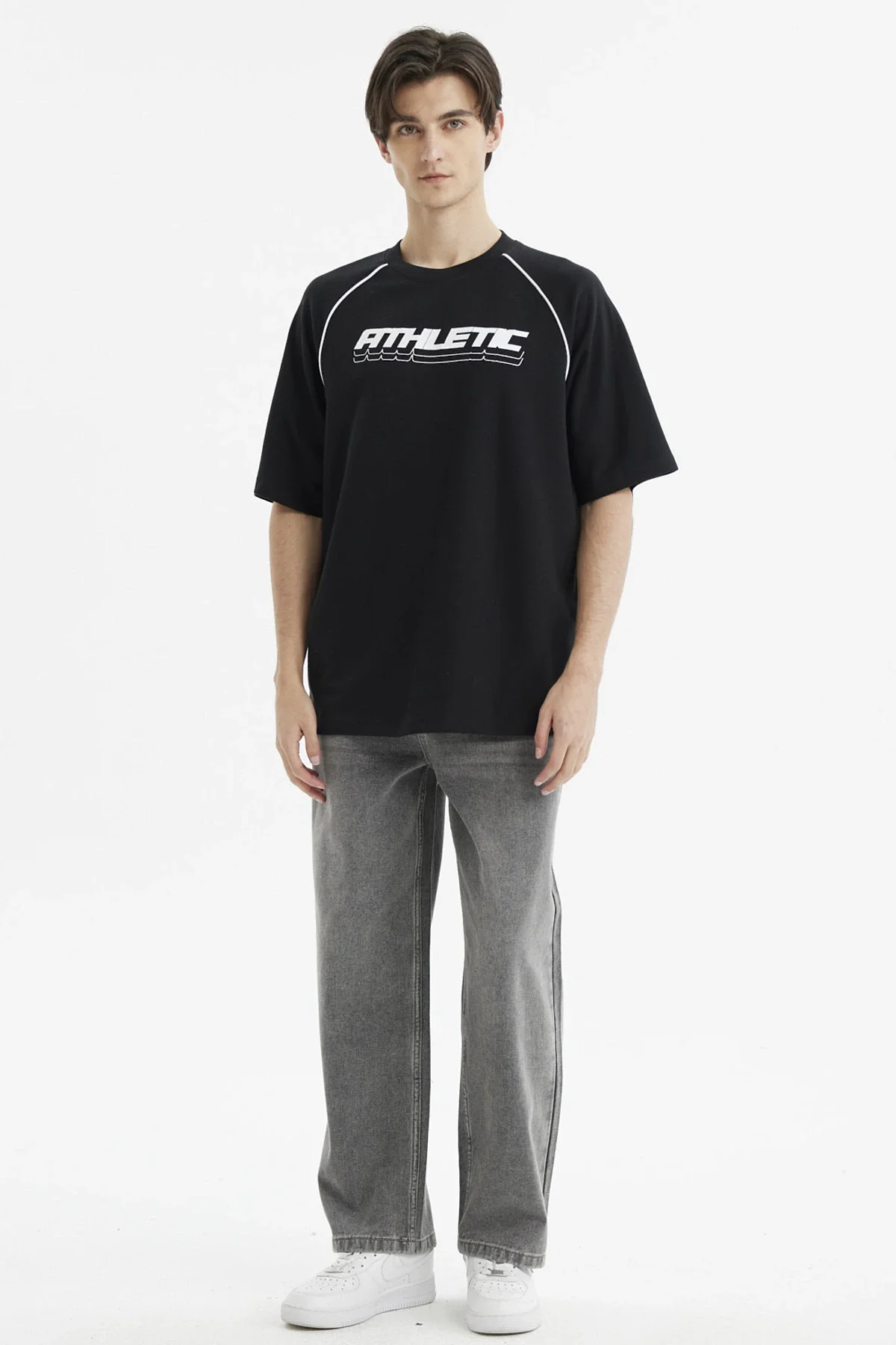 Polera Hombre Oversize Print Negro - Image 4