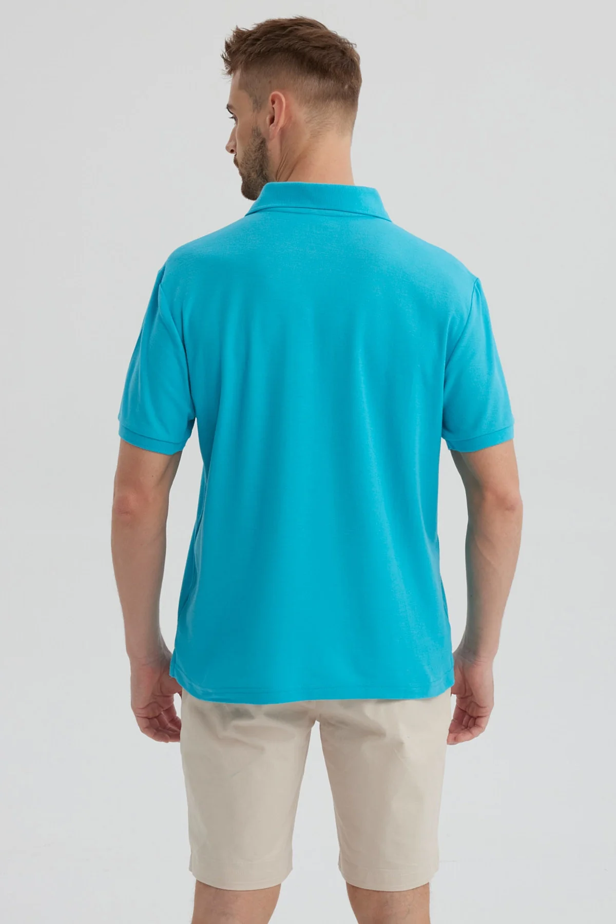Polera Hombre Pique Básica Lisa Calipso - Image 3
