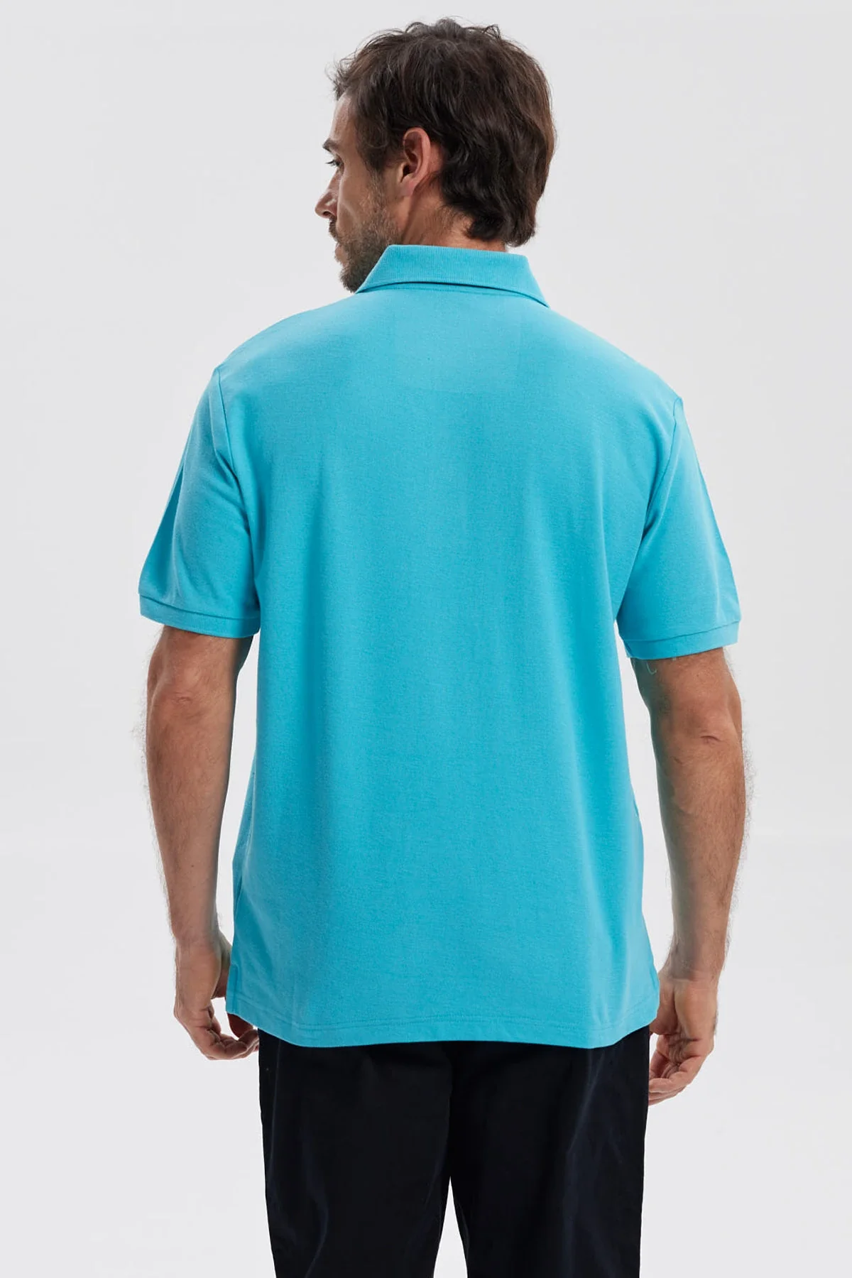 Polera Hombre Pique Básica Lisa Calipso - Image 3