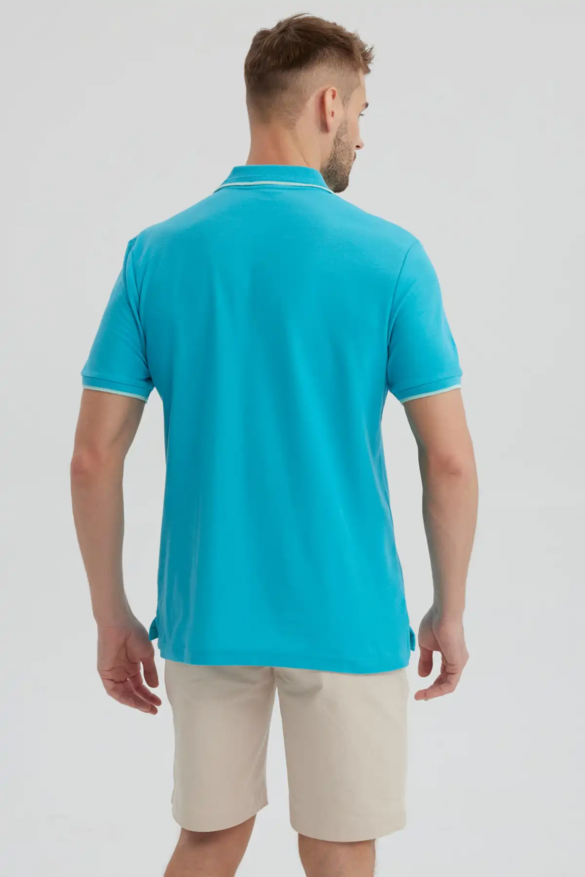 Polera Hombre Pique Básica Lisa Calipso - Image 3