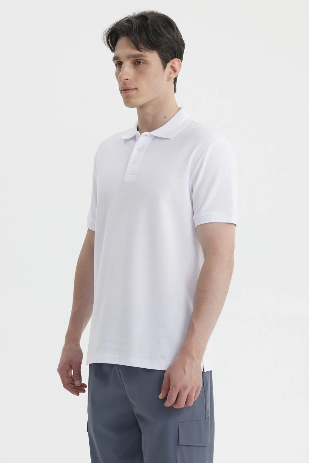 Polera Hombre Pique Hombre Juvenil Blanco - Image 3
