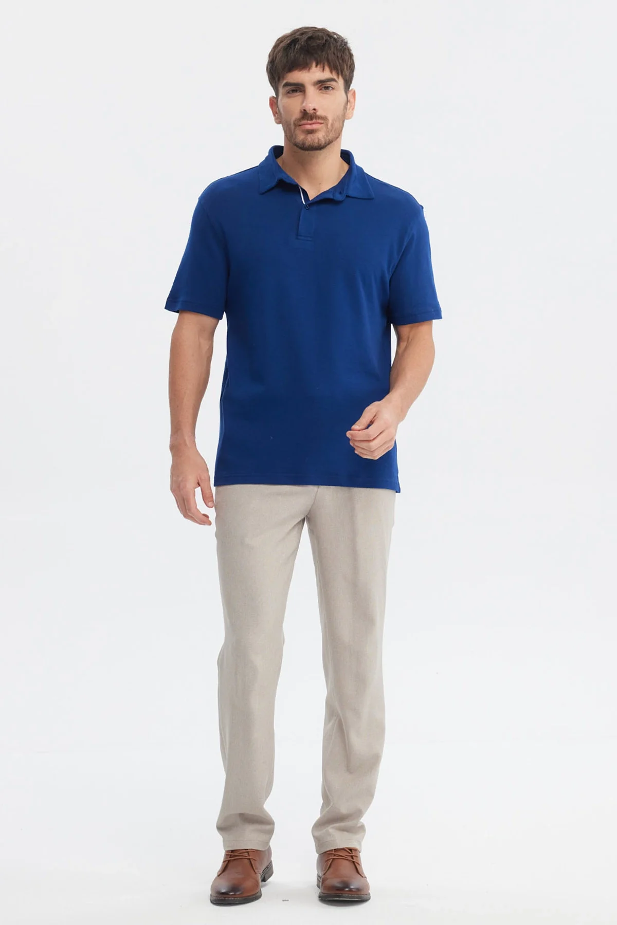 Polera Hombre Polo Lisa Azul - Image 4