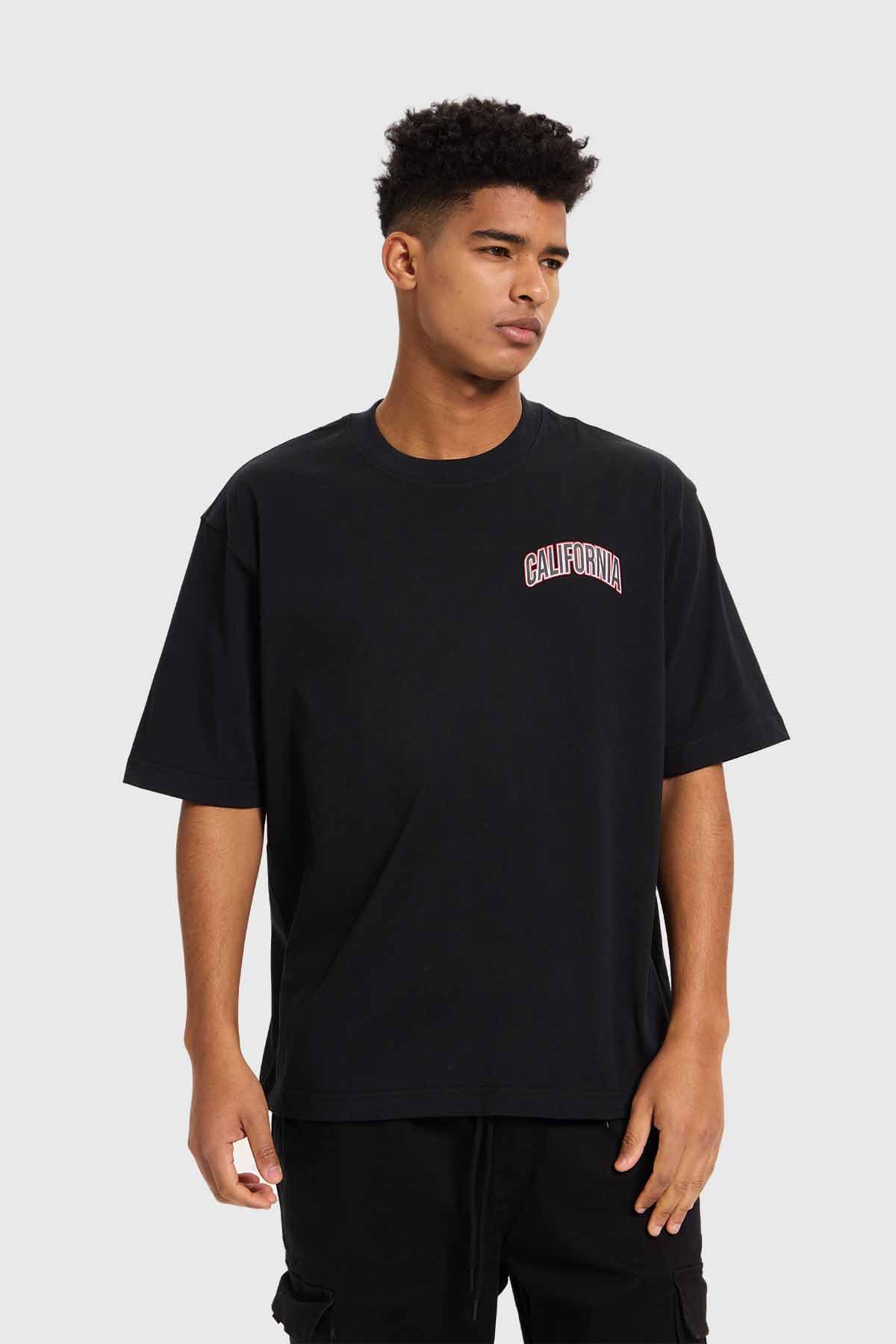 Polera Hombre Print Flamas Negro - Image 2