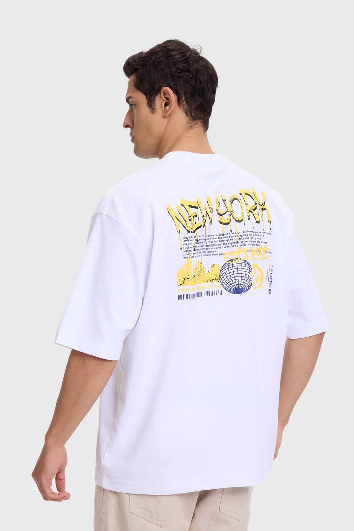 Polera Hombre Print Graffiti Blanco - Image 2