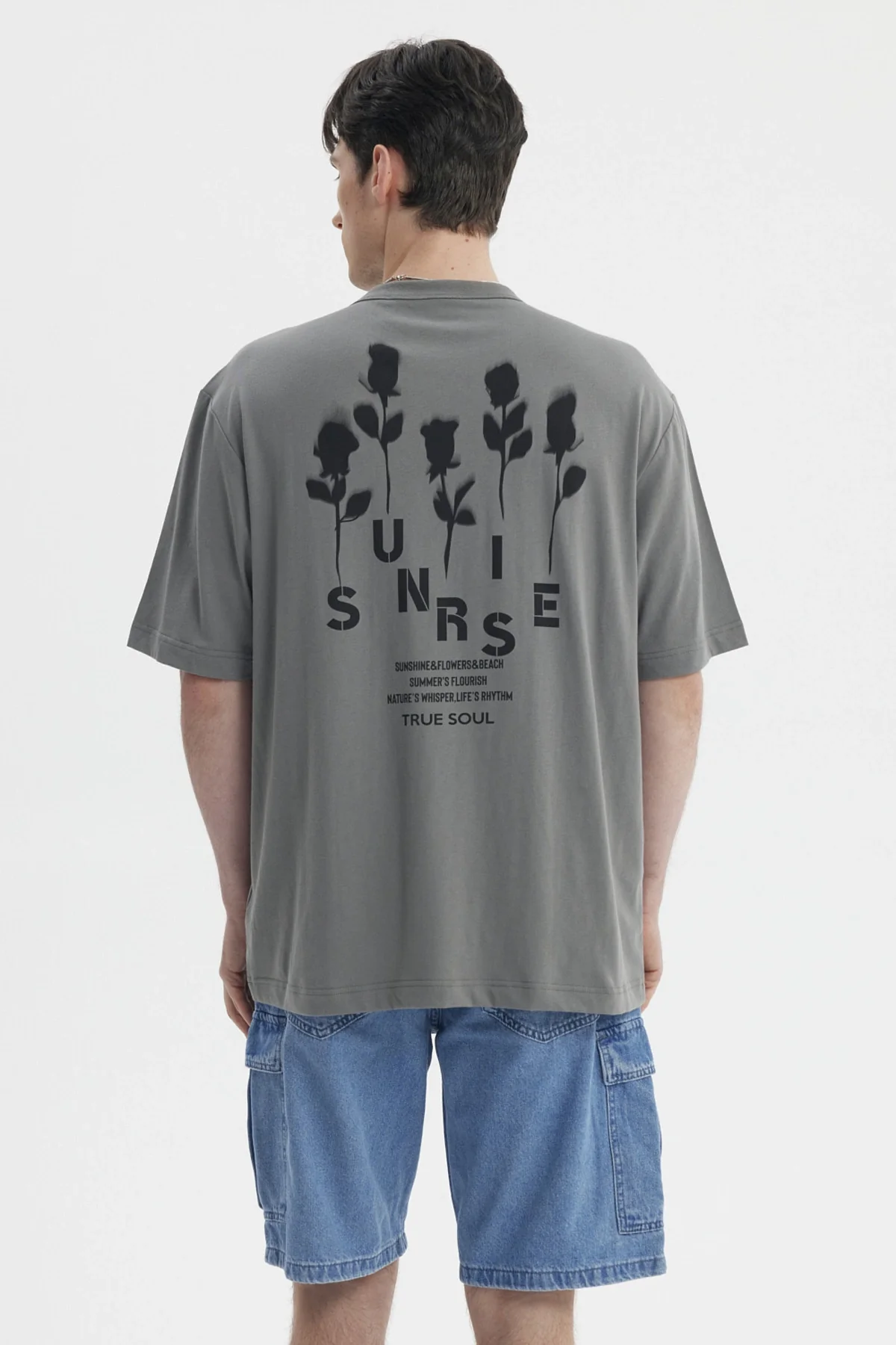 Polera Hombre Print Gris - Image 2