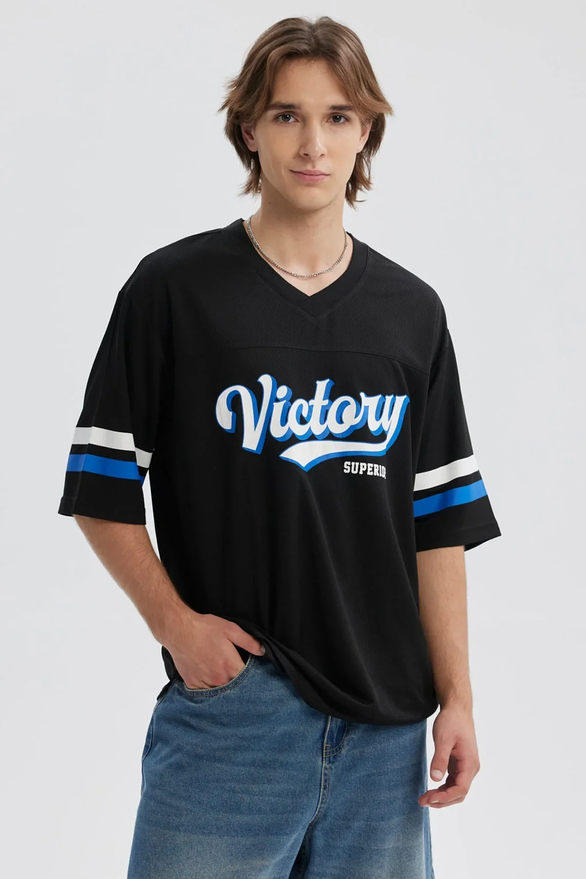Polera Hombre Print Negro