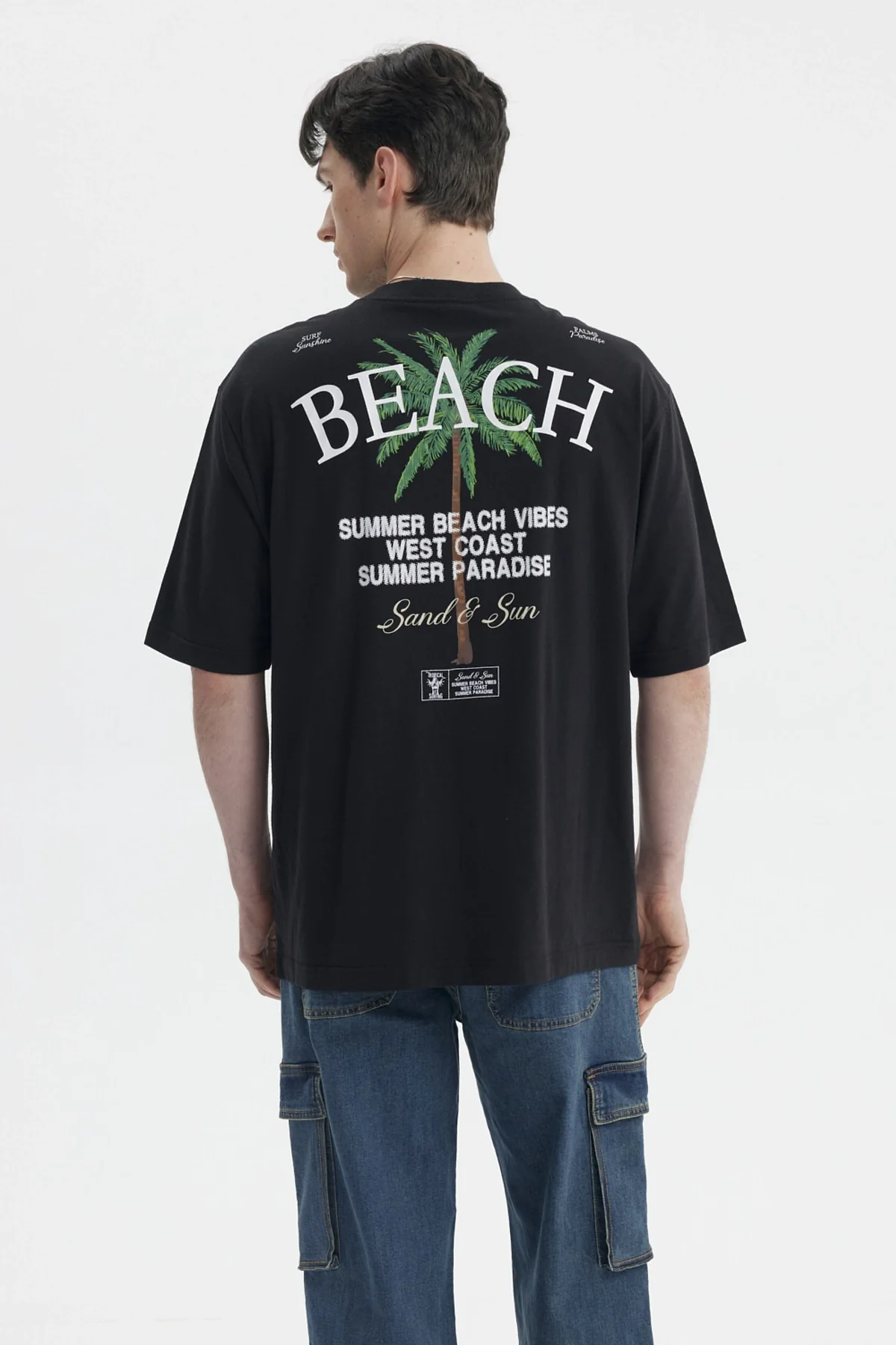 Polera Hombre Print Negro - Image 2