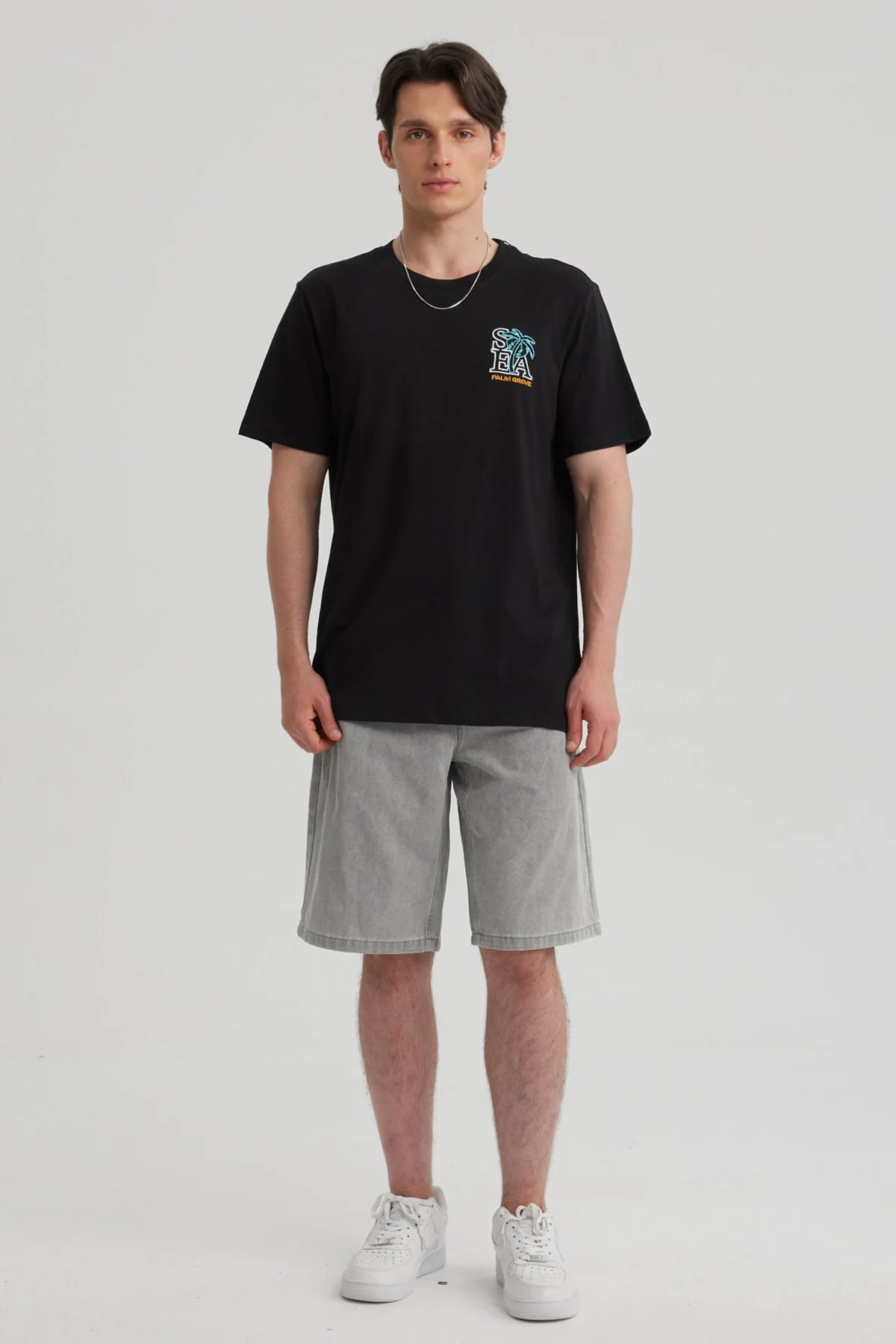 Polera Hombre Print Negro - Image 4