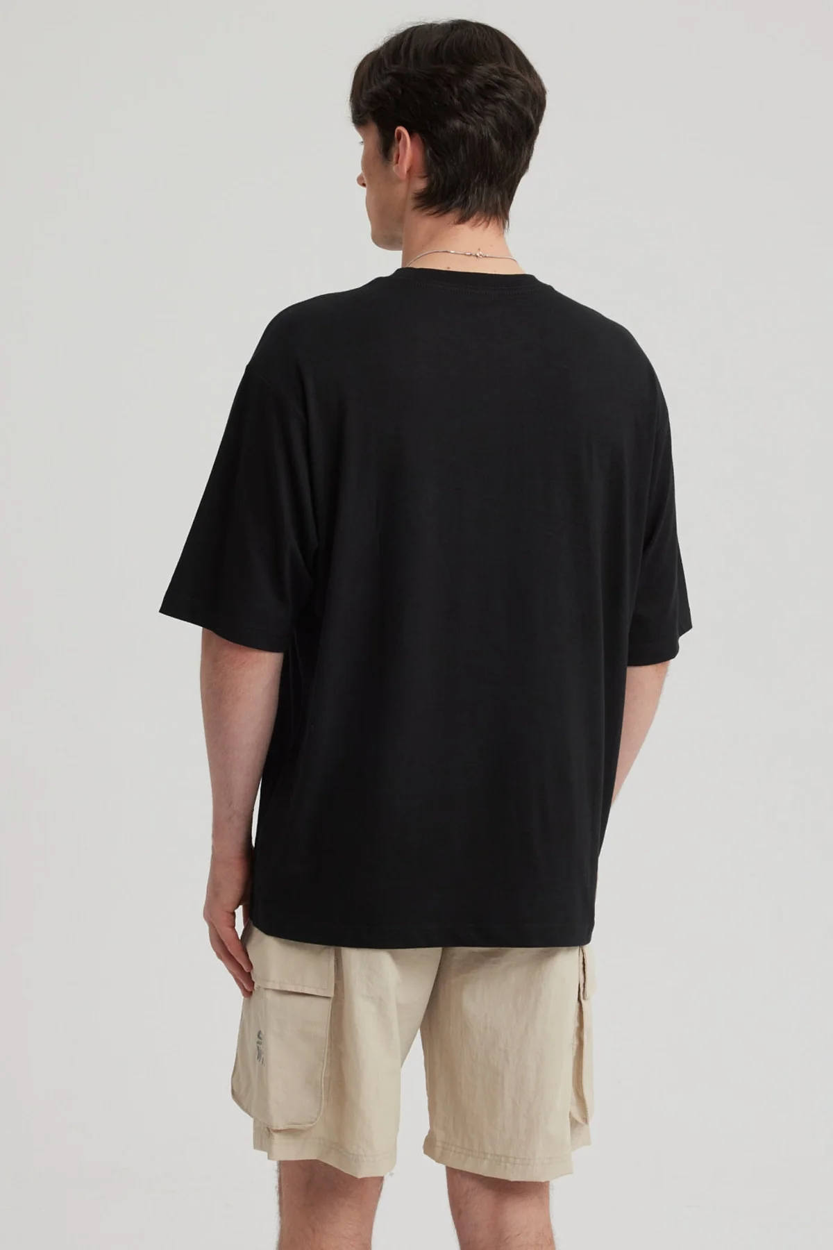 Polera Hombre Print Oversize Negro - Image 3