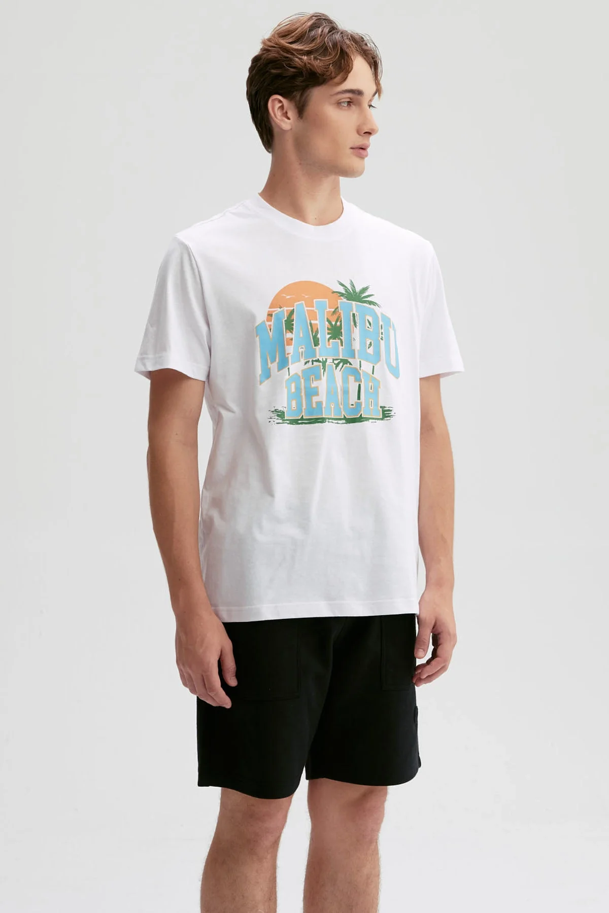 Polera Hombre Print Posicional Blanco - Image 2