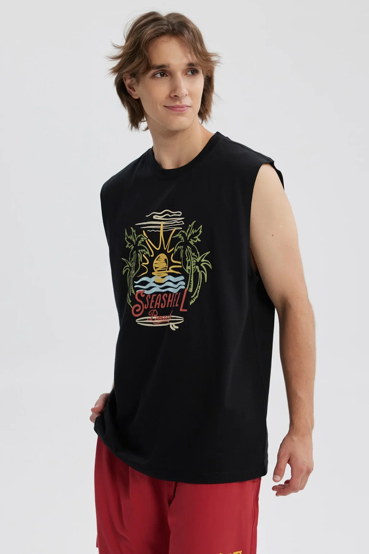 Polera Hombre Print Posicional Negro - Image 2