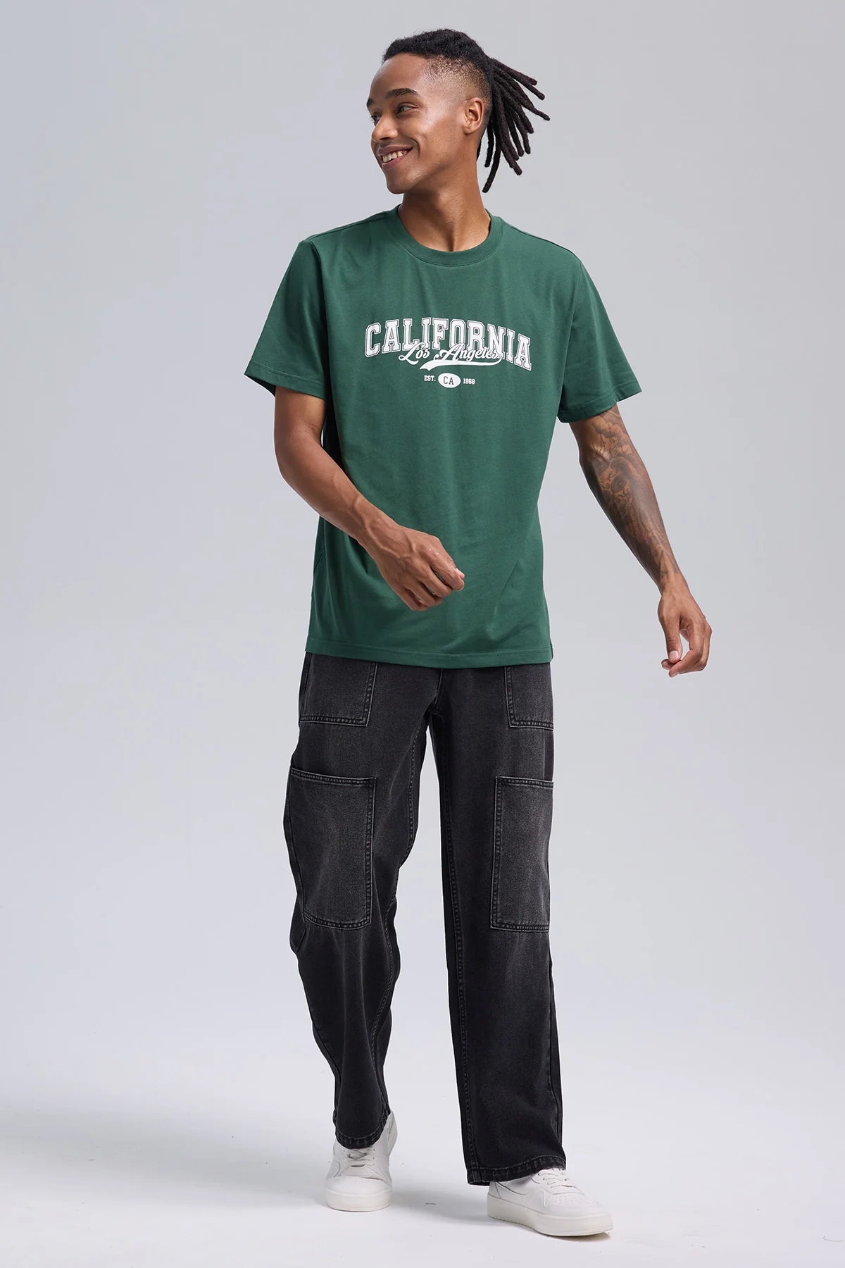 Polera Hombre Print Posicional Verde - Image 4