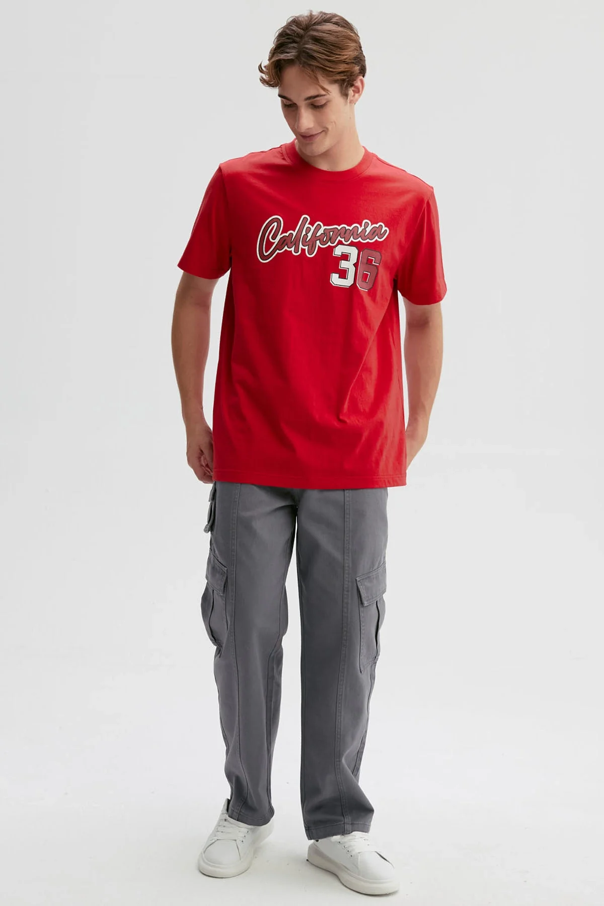 Polera Hombre Print Rojo - Image 4