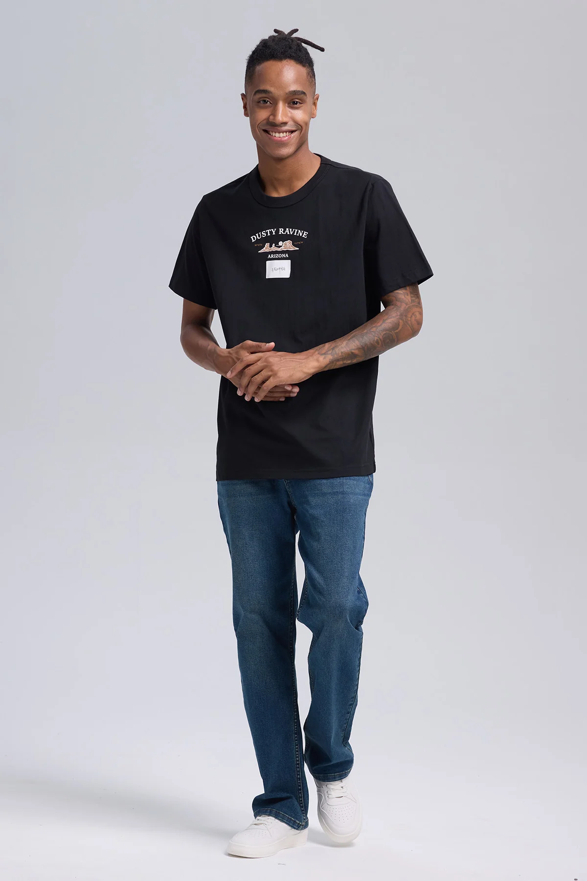 Polera Hombre Print Western Negro - Image 4