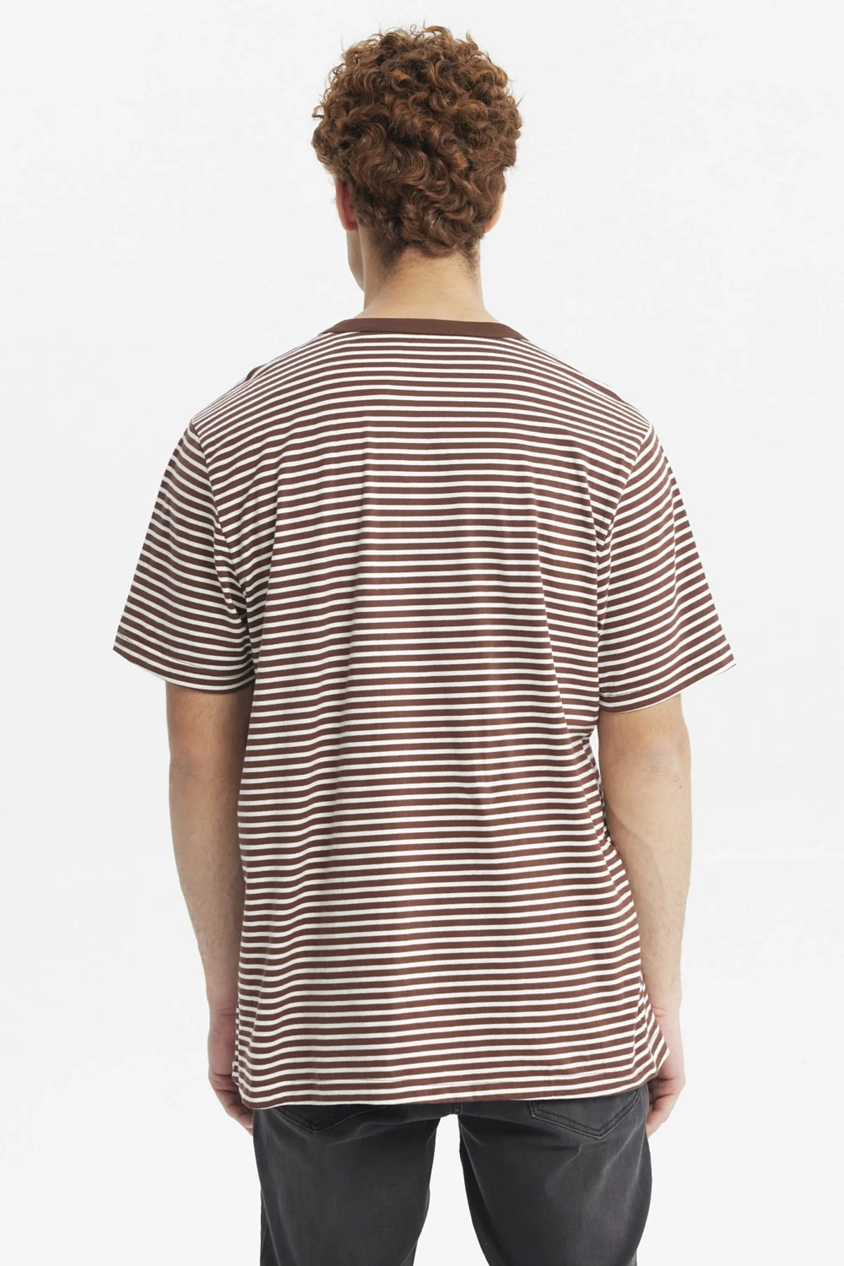 Polera Hombre Rayas Chocolate - Image 3