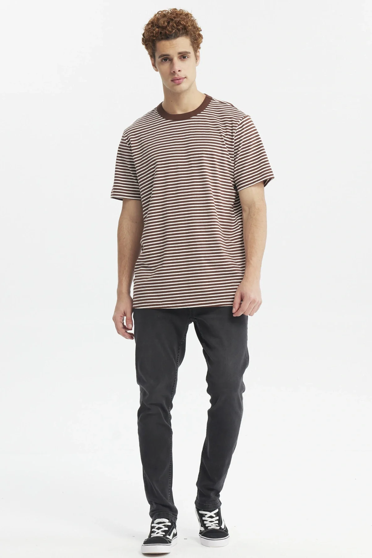 Polera Hombre Rayas Chocolate - Image 4
