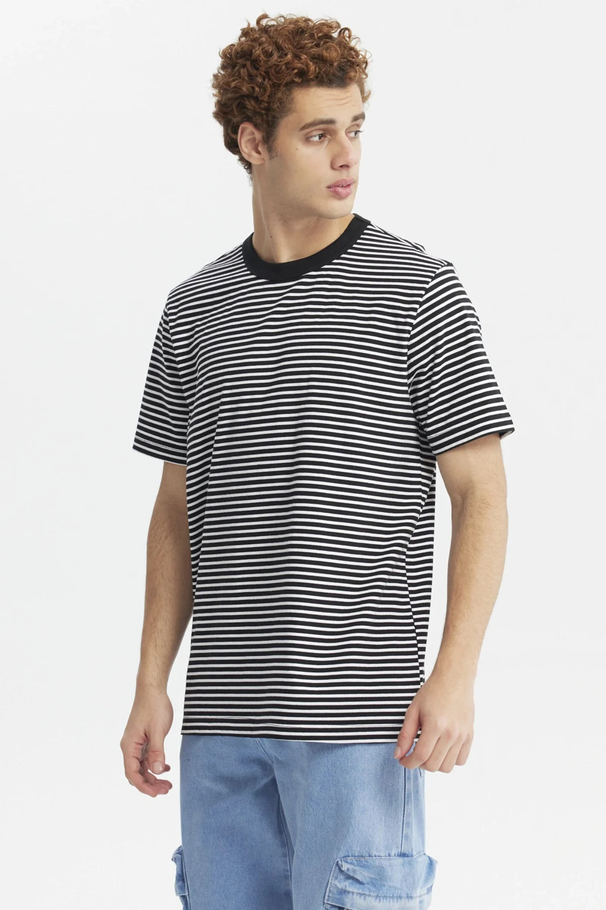Polera Hombre Rayas Negro - Image 2