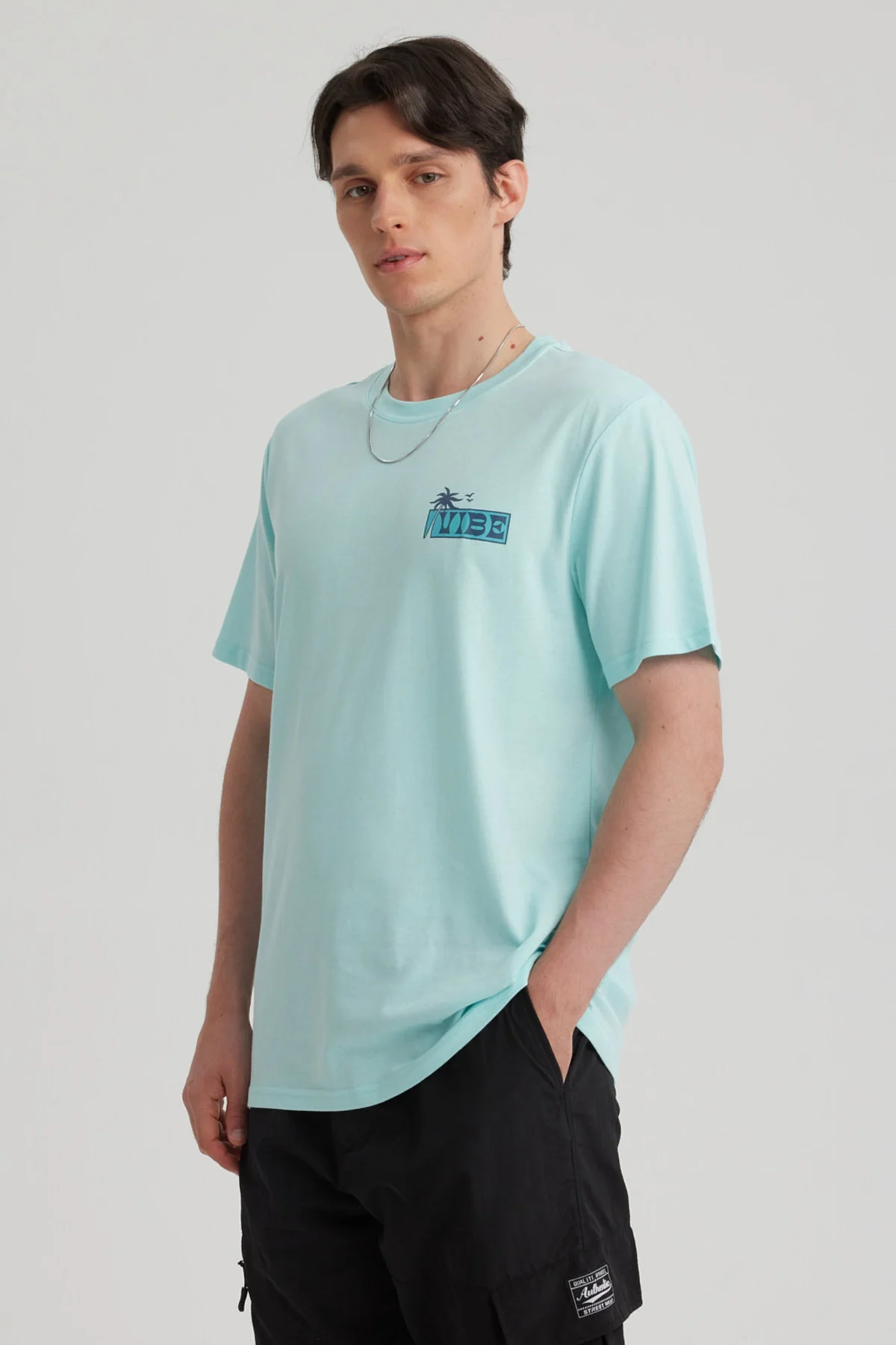 Polera Hombre Regular Fit Celeste - Image 2