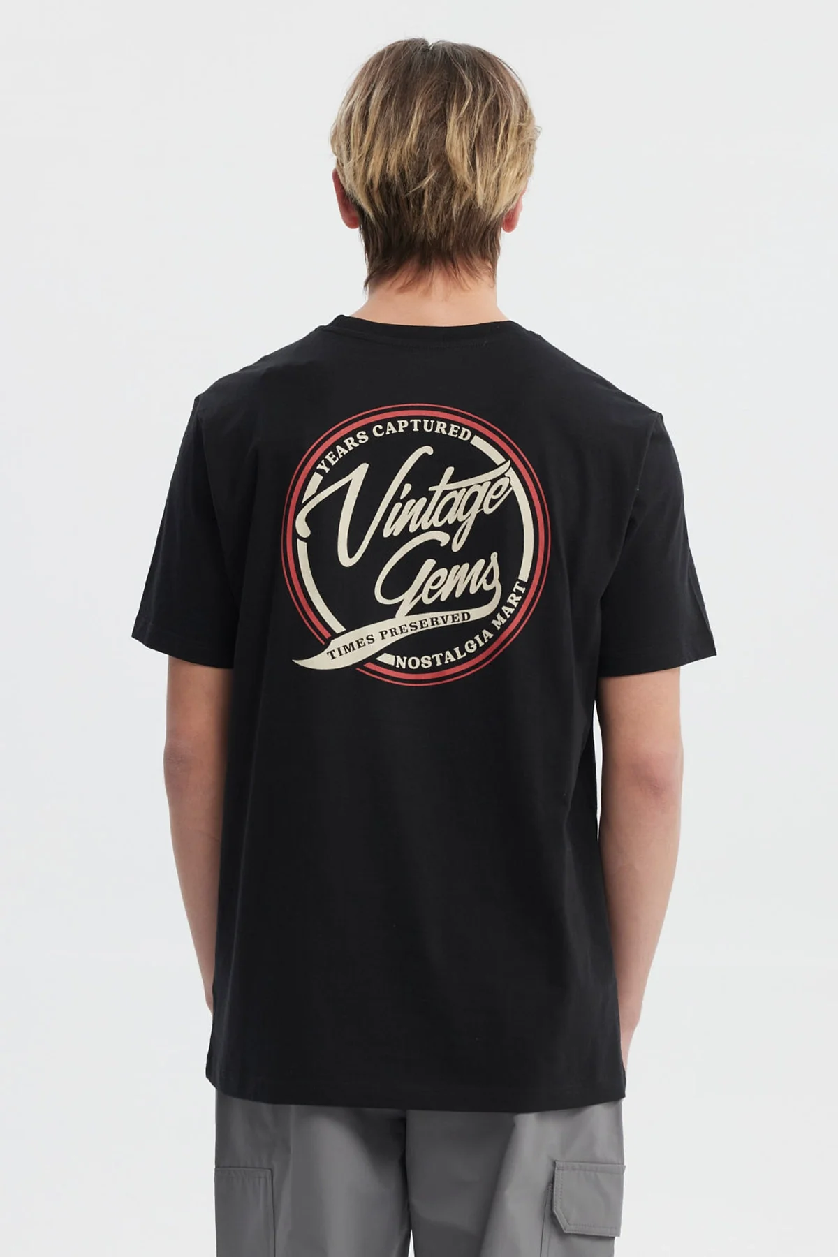 Polera Hombre Regular Fit Print Trasero Negro - Image 2