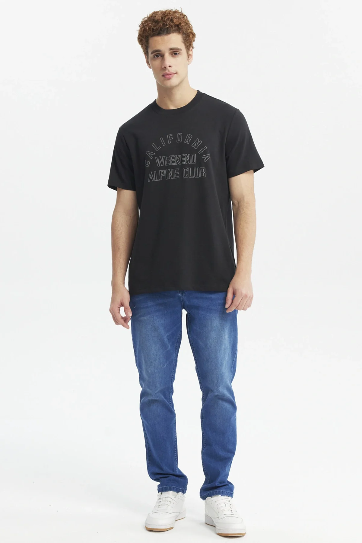 Polera Hombre Regular Print A Tono Negro - Image 4