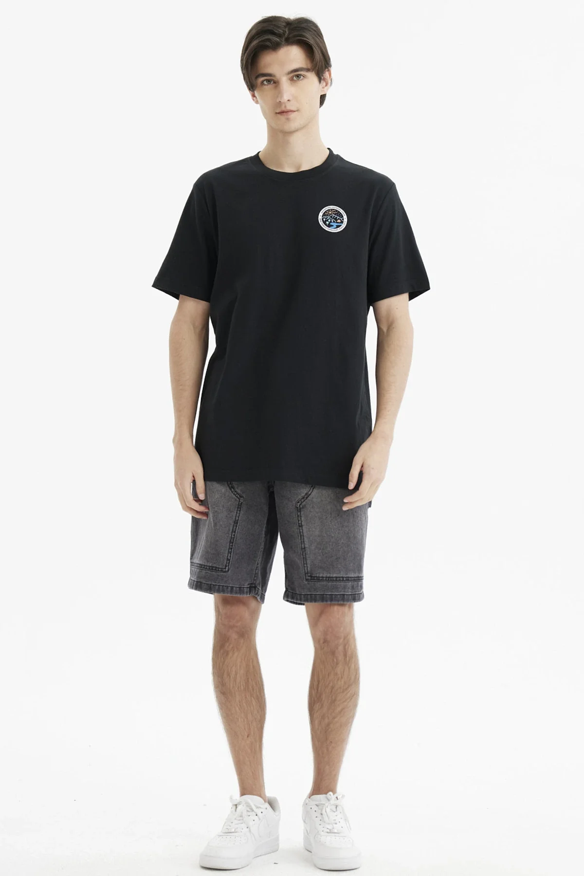 Polera Hombre Regular Print Frontal Negro - Image 4