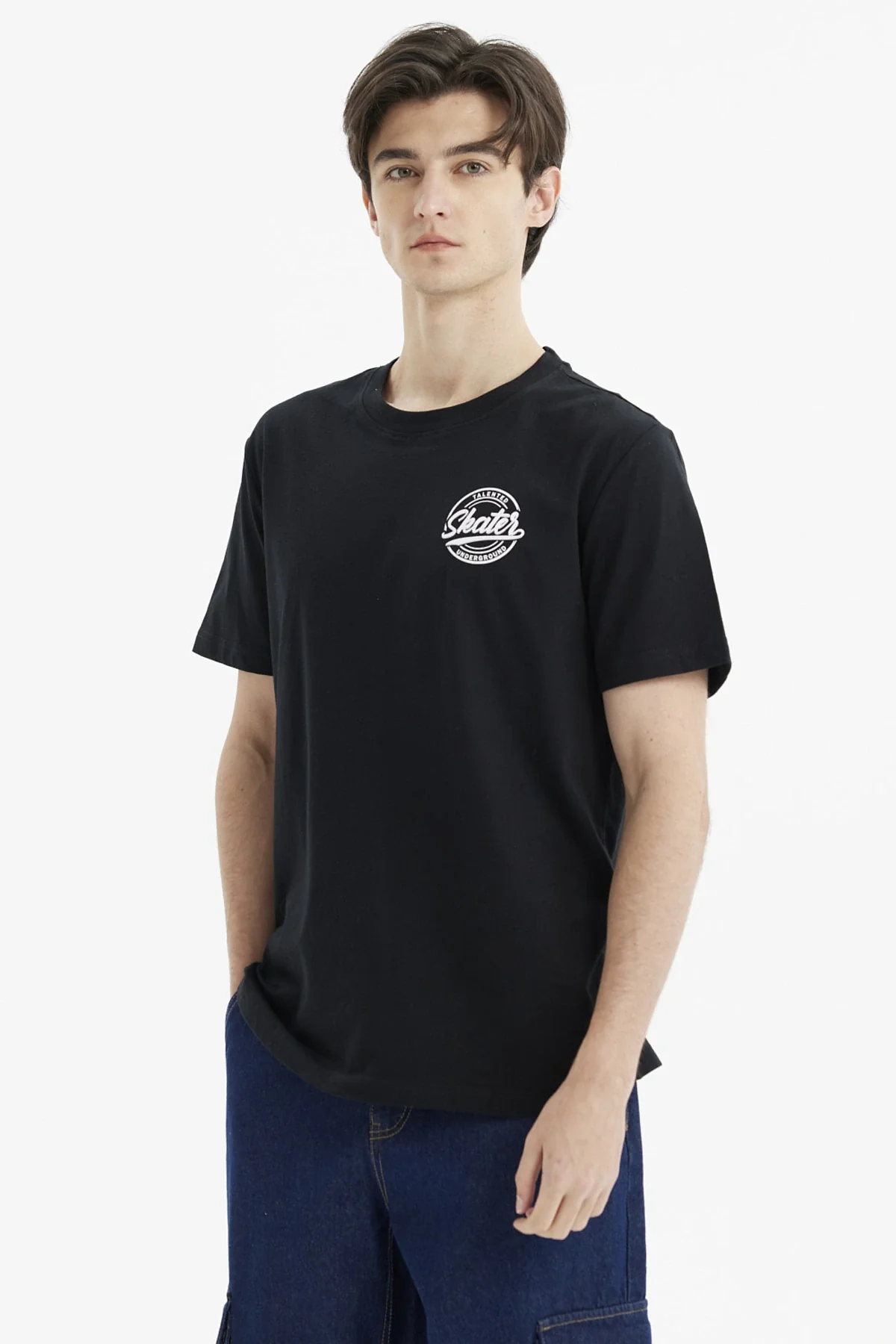 Polera Hombre Regular Print Negro - Image 2