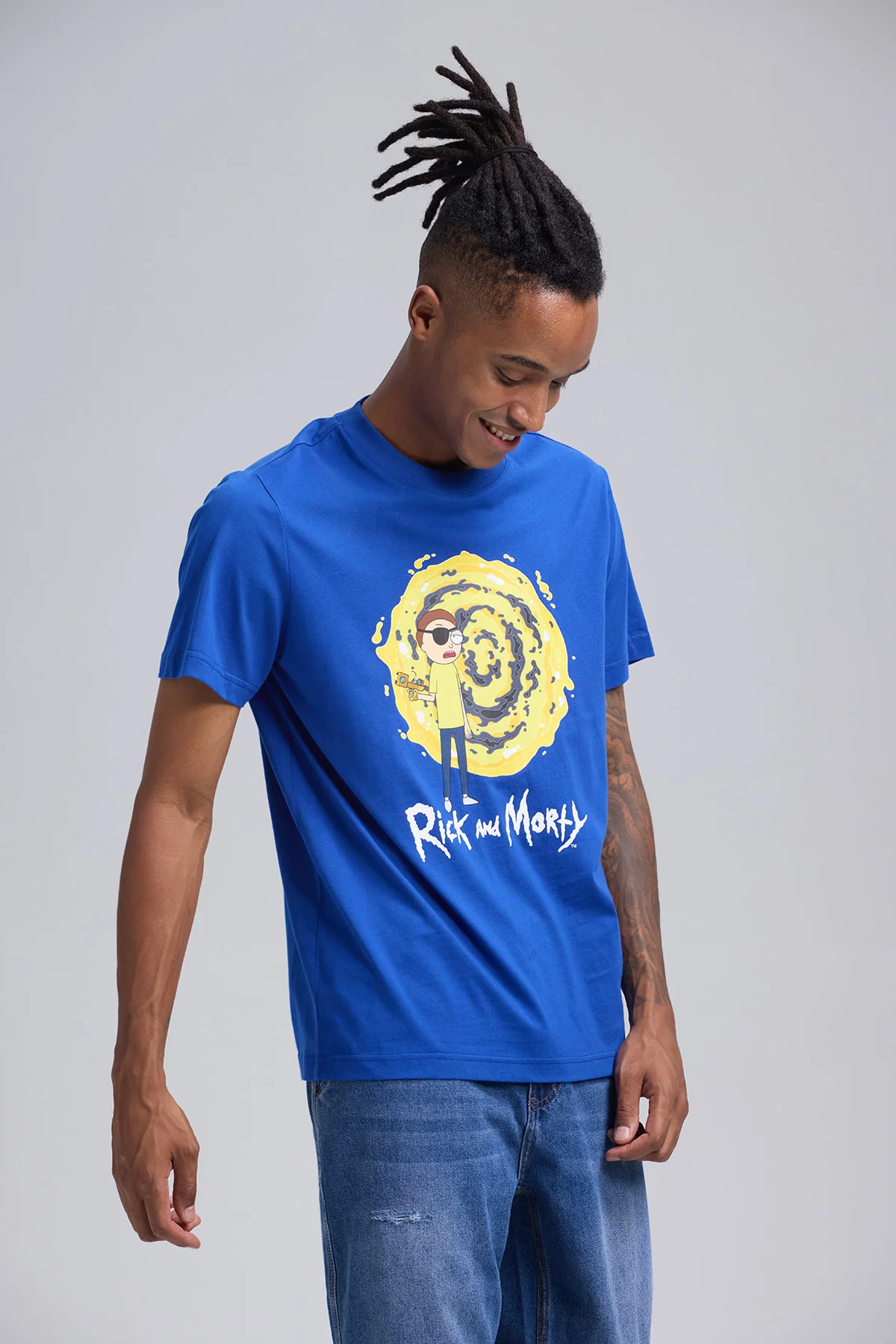 Polera Hombre Rick & Morty Azul - Image 2