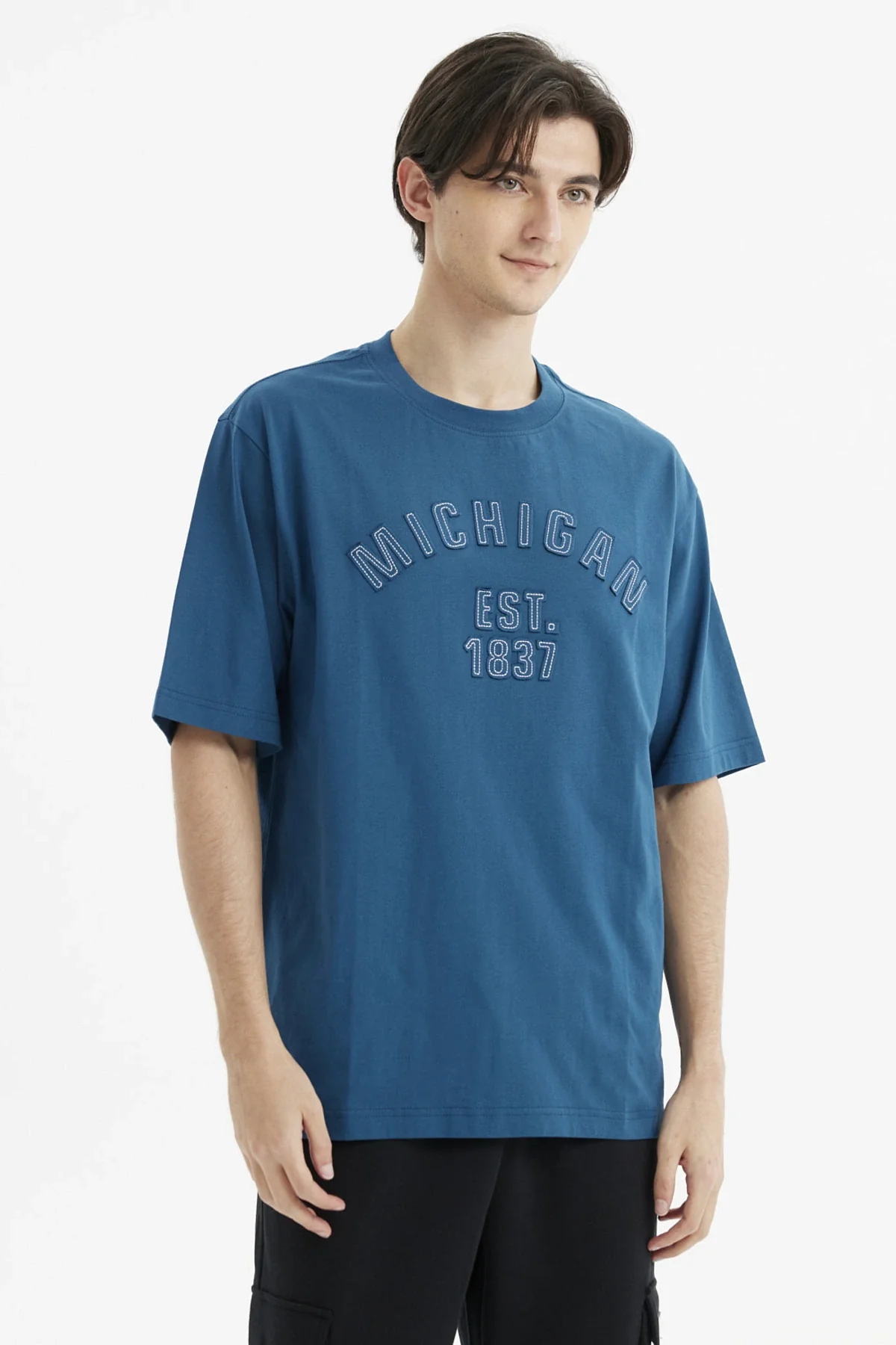 Polera Hombre Slim Azul