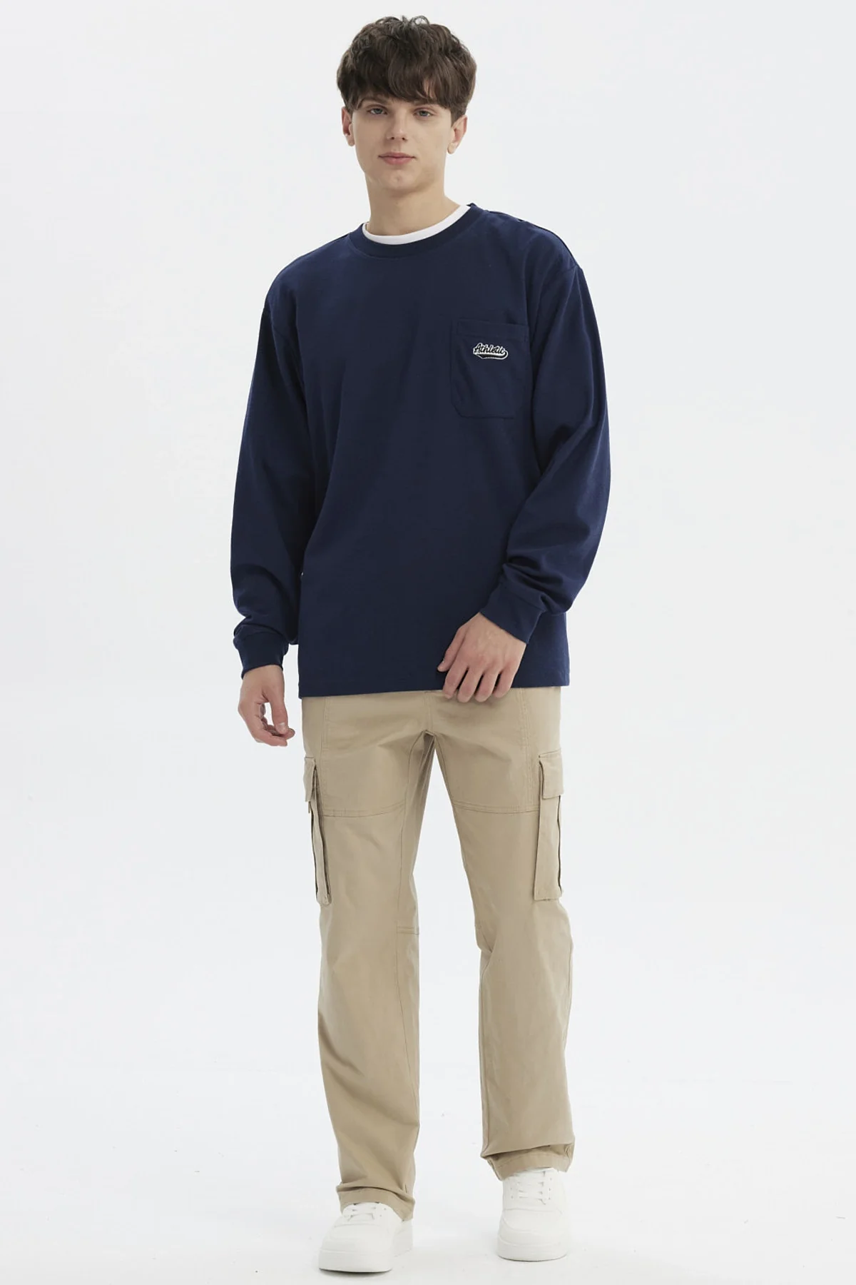 Polera Hombre Slim Azul - Image 4