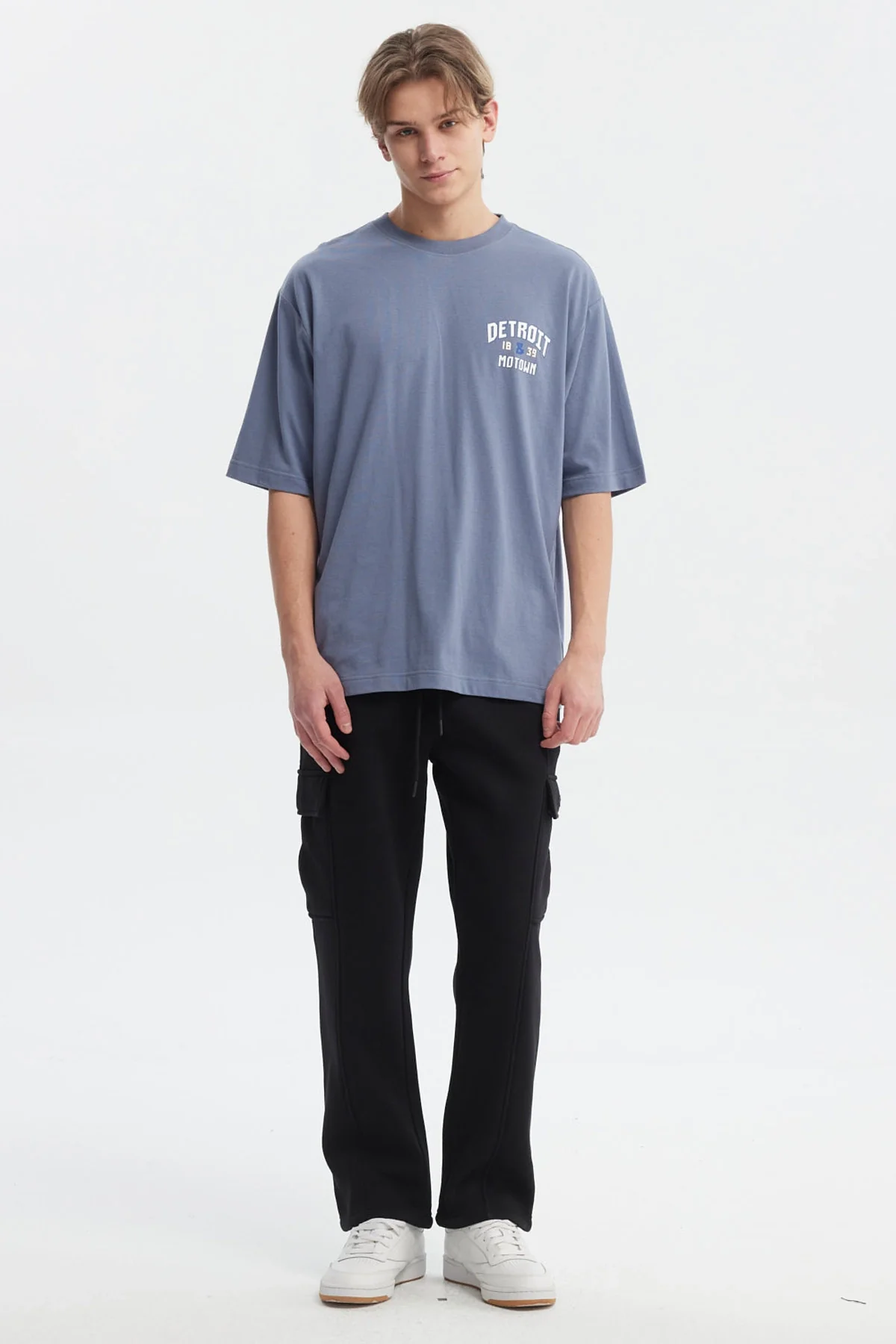 Polera Hombre Slim Azul Piedra - Image 4