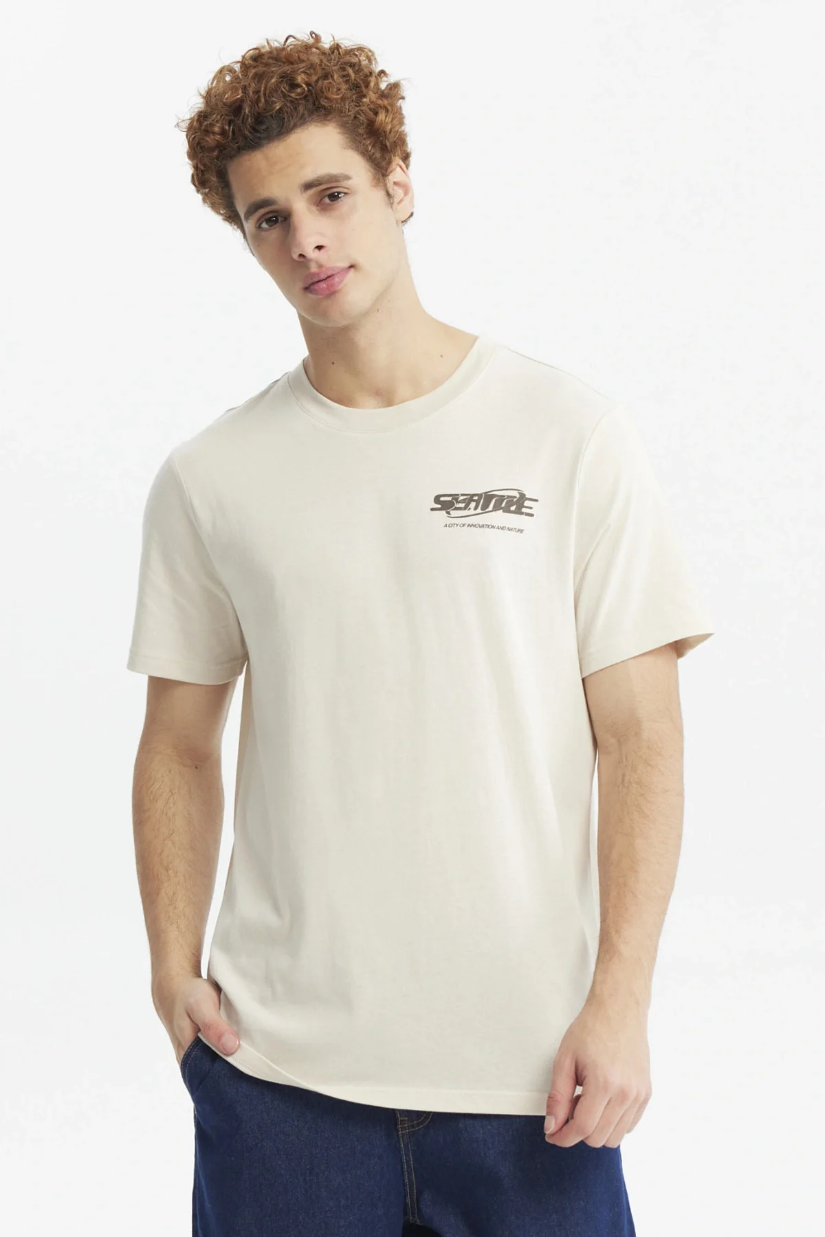 Polera Hombre Slim Beige