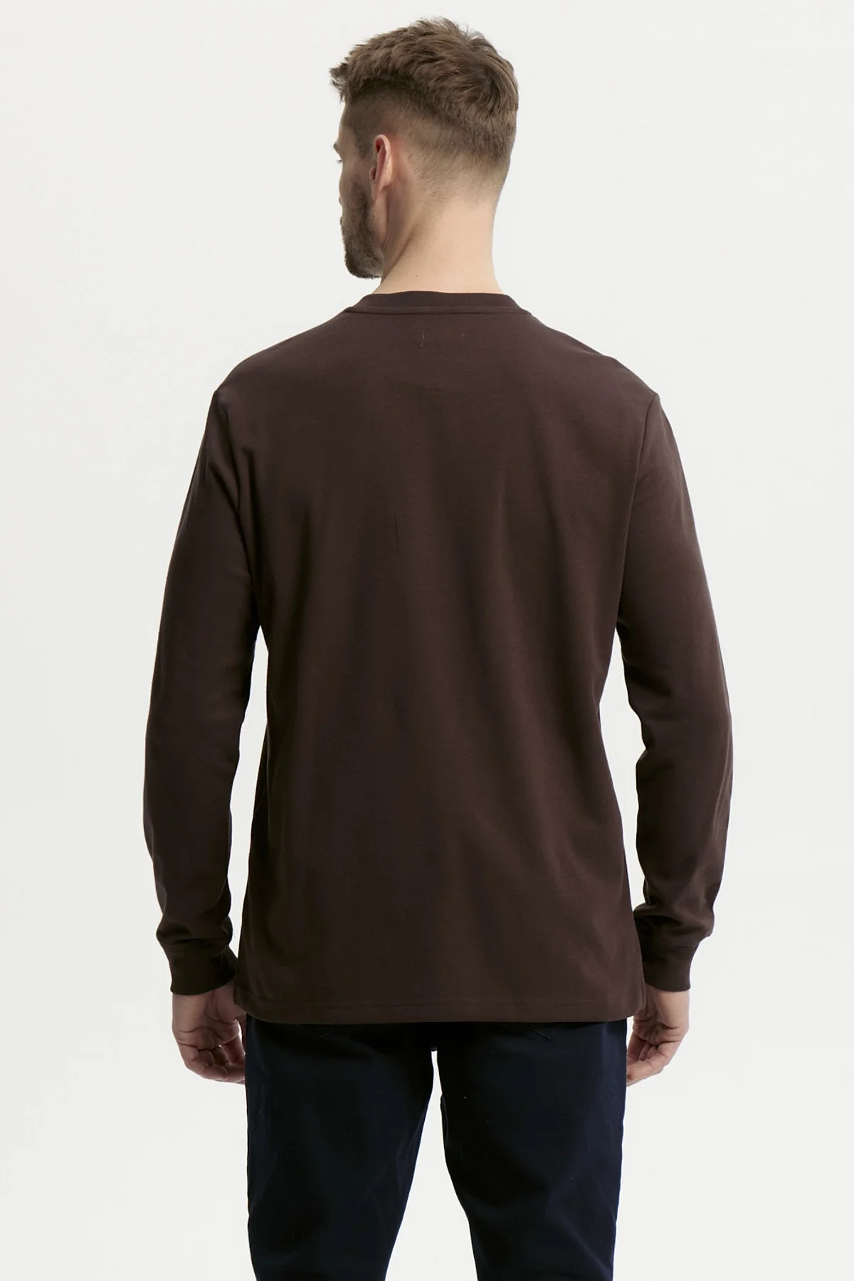 Polera Hombre Slim Chocolate - Image 3