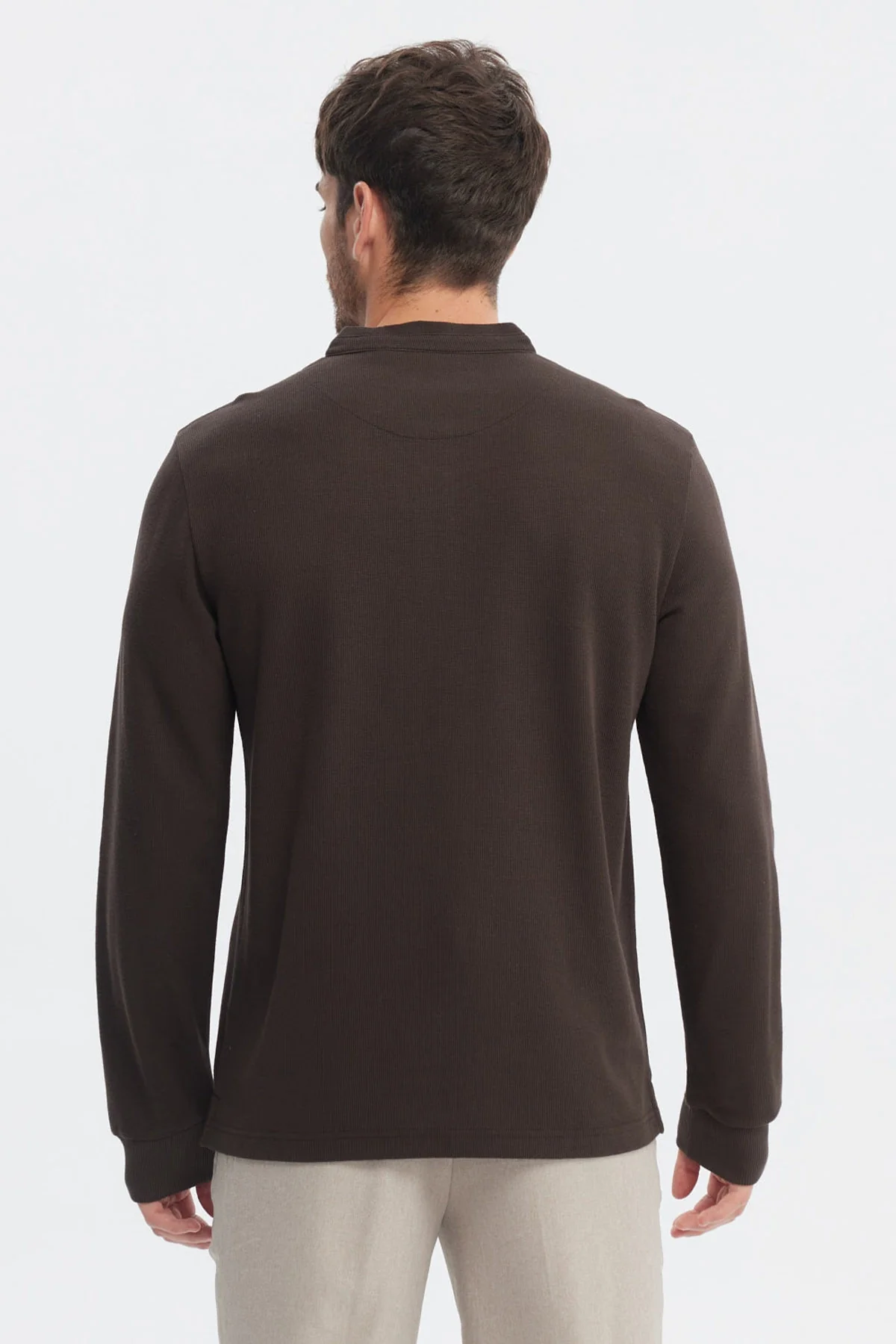 Polera Hombre Slim Chocolate - Image 3