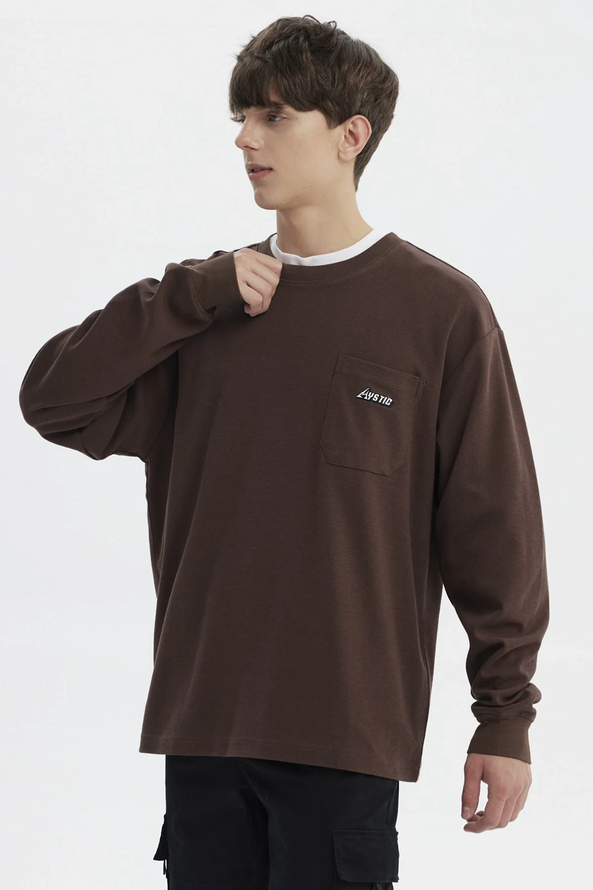 Polera Hombre Slim Chocolate - Image 2