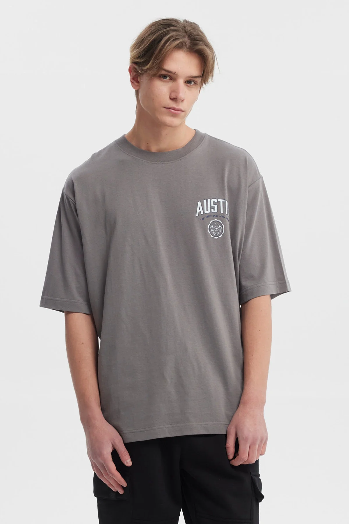 Polera Hombre Slim Gris