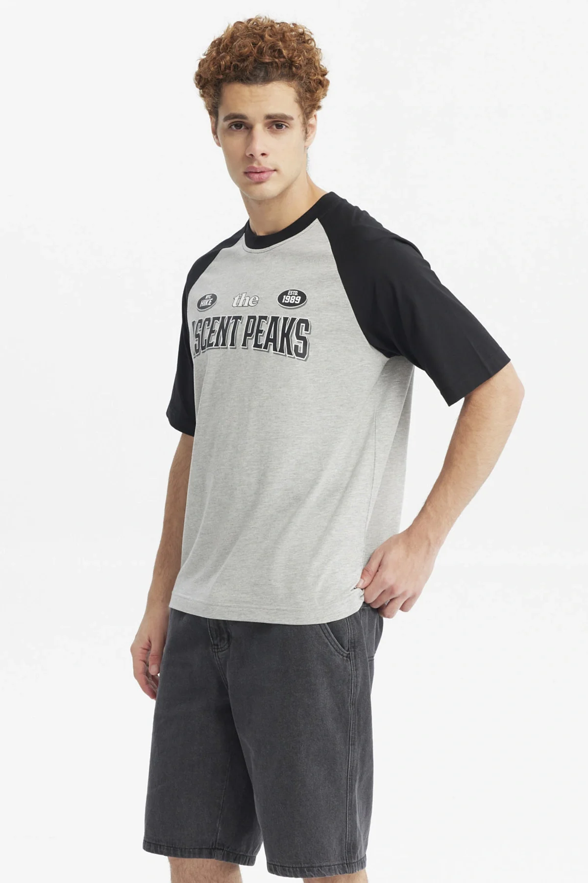 Polera Hombre Slim Gris Melange - Image 2