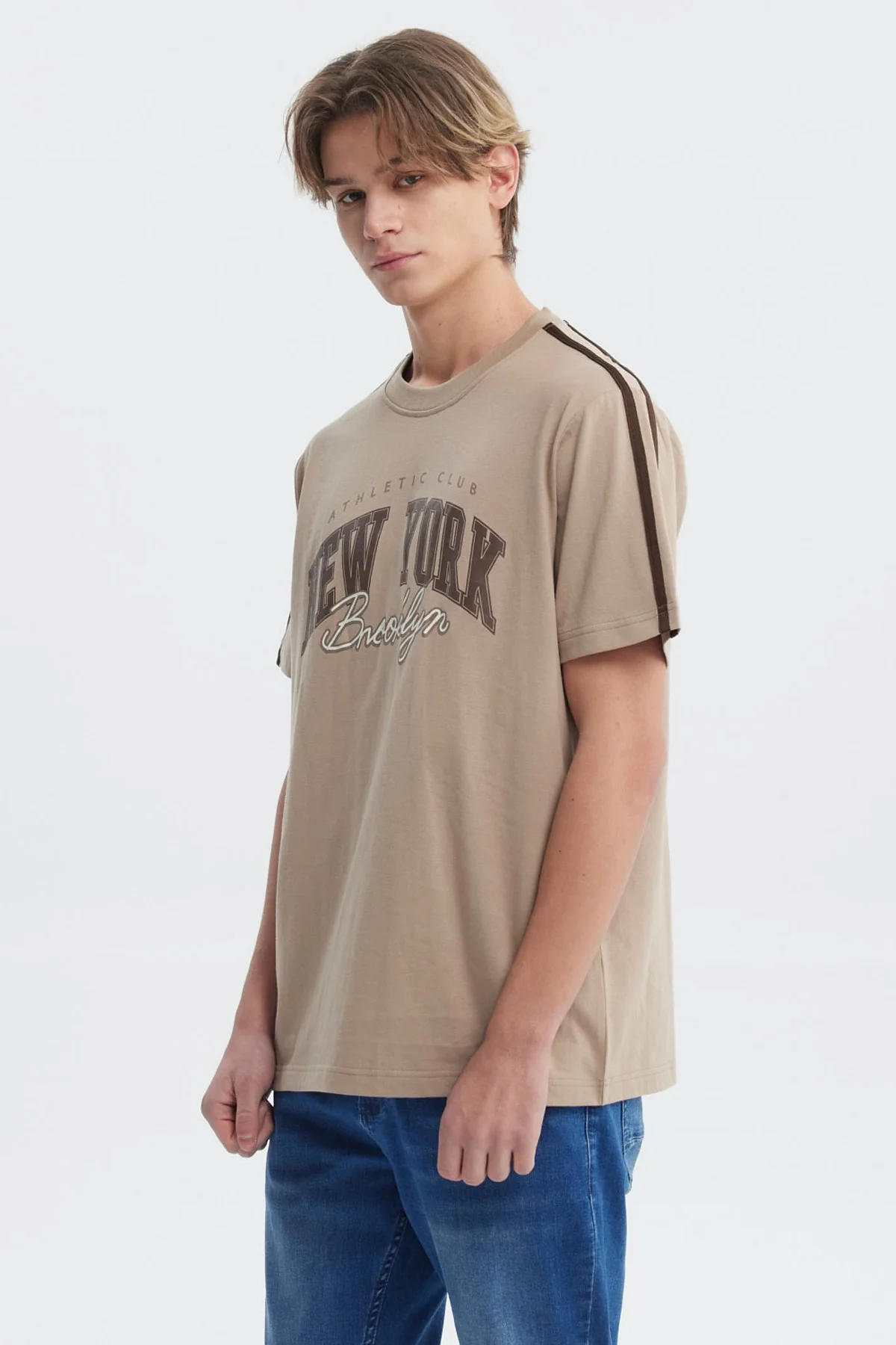 Polera Hombre Slim Kaki - Image 2