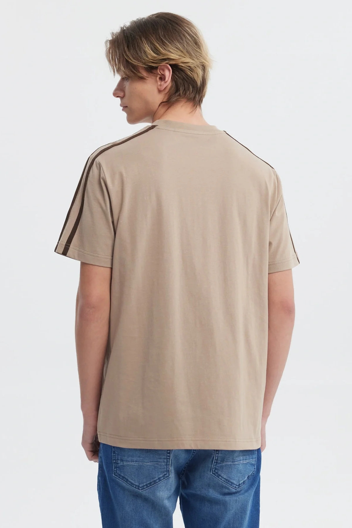 Polera Hombre Slim Kaki - Image 3