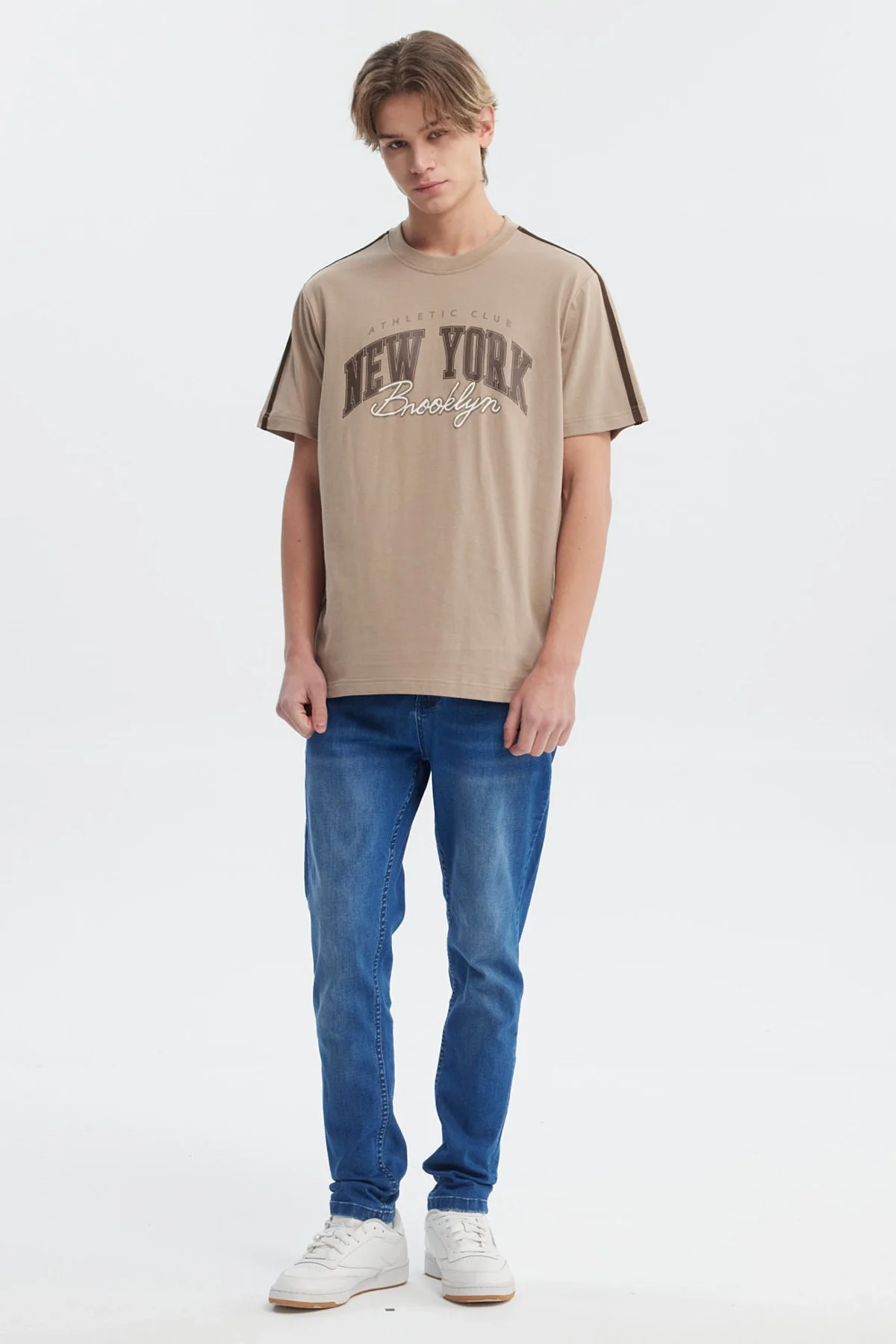 Polera Hombre Slim Kaki - Image 4