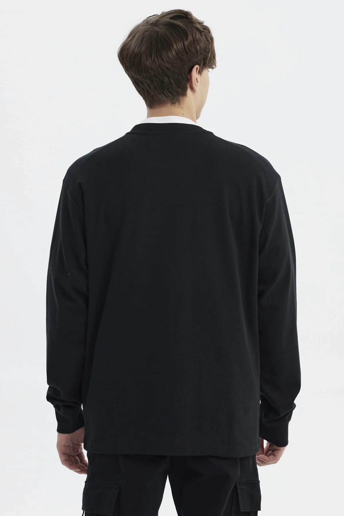 Polera Hombre Slim Negro - Image 3