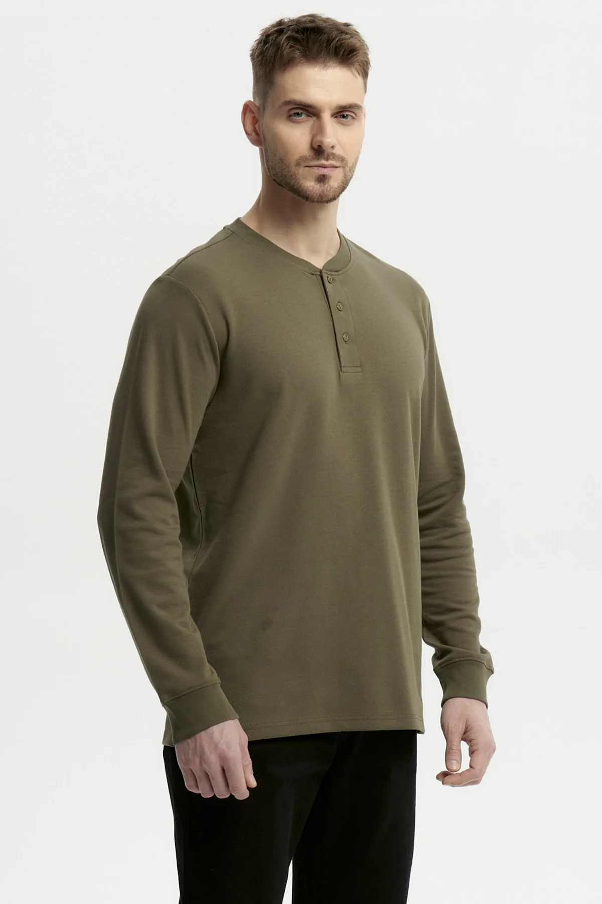 Polera Hombre Slim Verde - Image 2