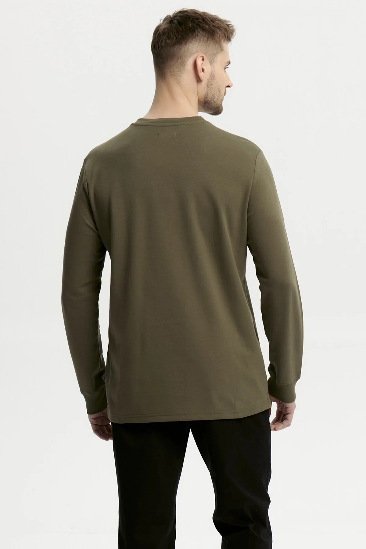 Polera Hombre Slim Verde - Image 3