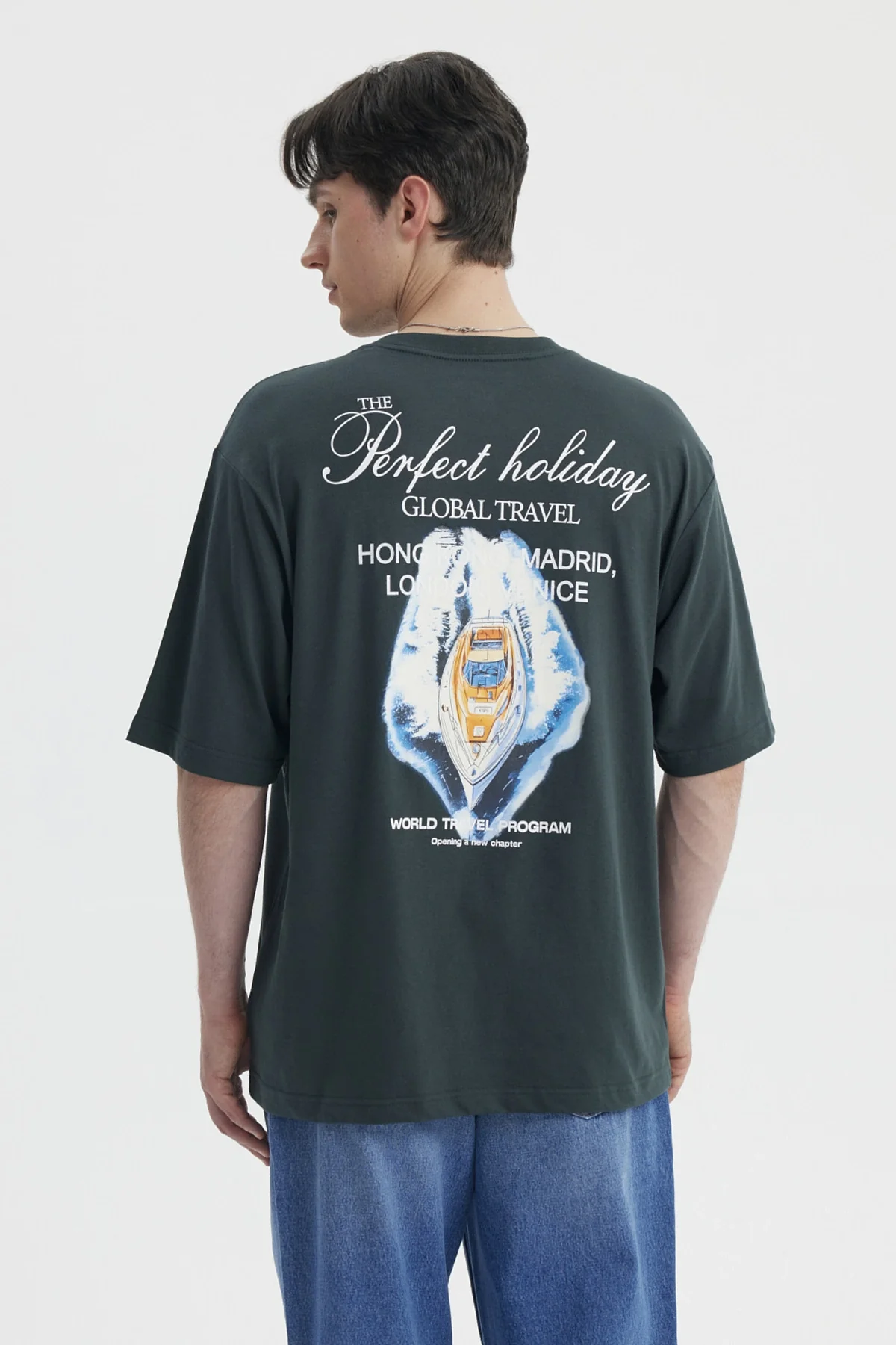 Polera Hombre Slim Verde - Image 2