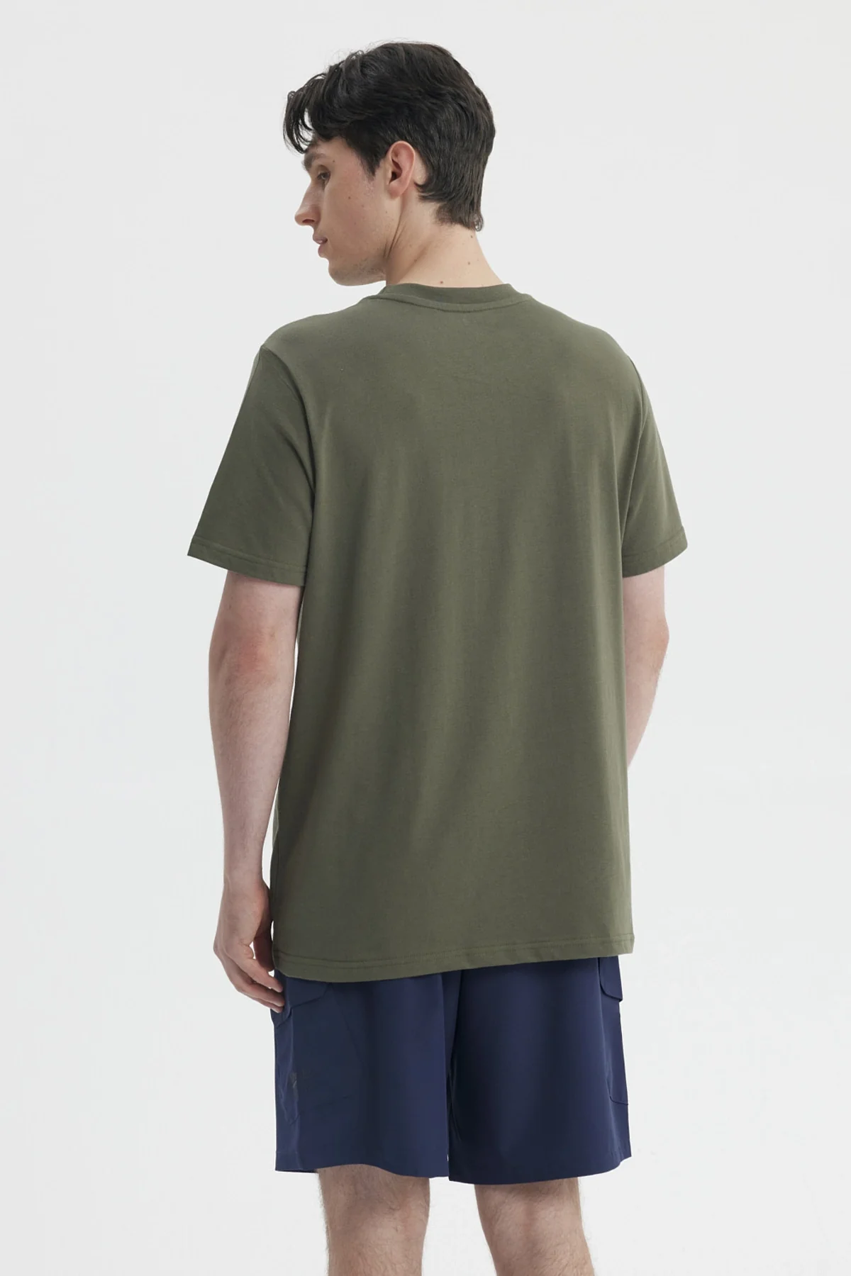 Polera Hombre Slim Verde Militar - Image 3