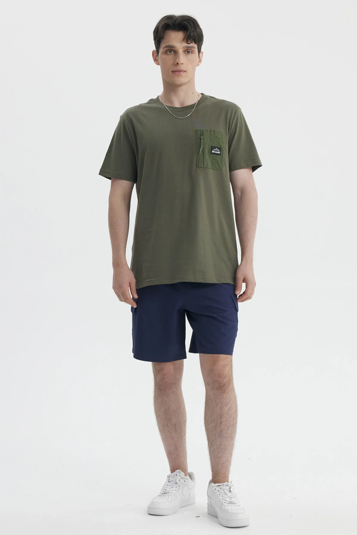 Polera Hombre Slim Verde Militar - Image 4