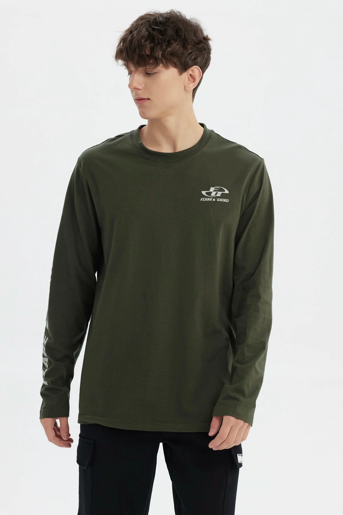 Polera Hombre Slim Verde Militar