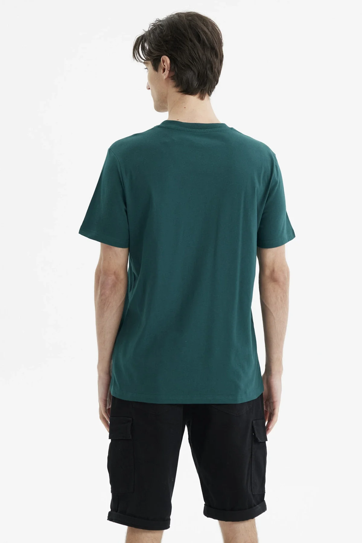 Polera Hombre Slim Verde Oscuro - Image 3